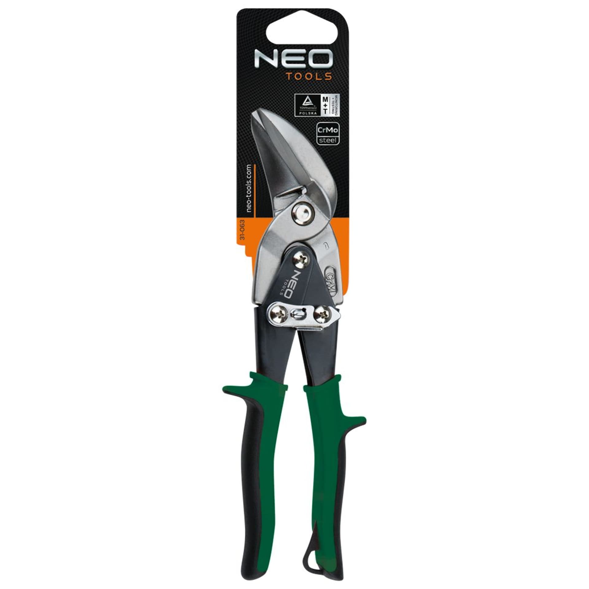 

Nożyce do blachy 240 mm, odgięte prawe