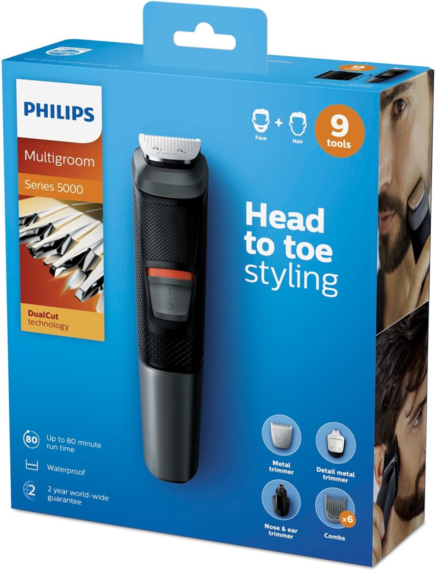

Golarka Multigroom PHILIPS MG5720/15 9 nasadek