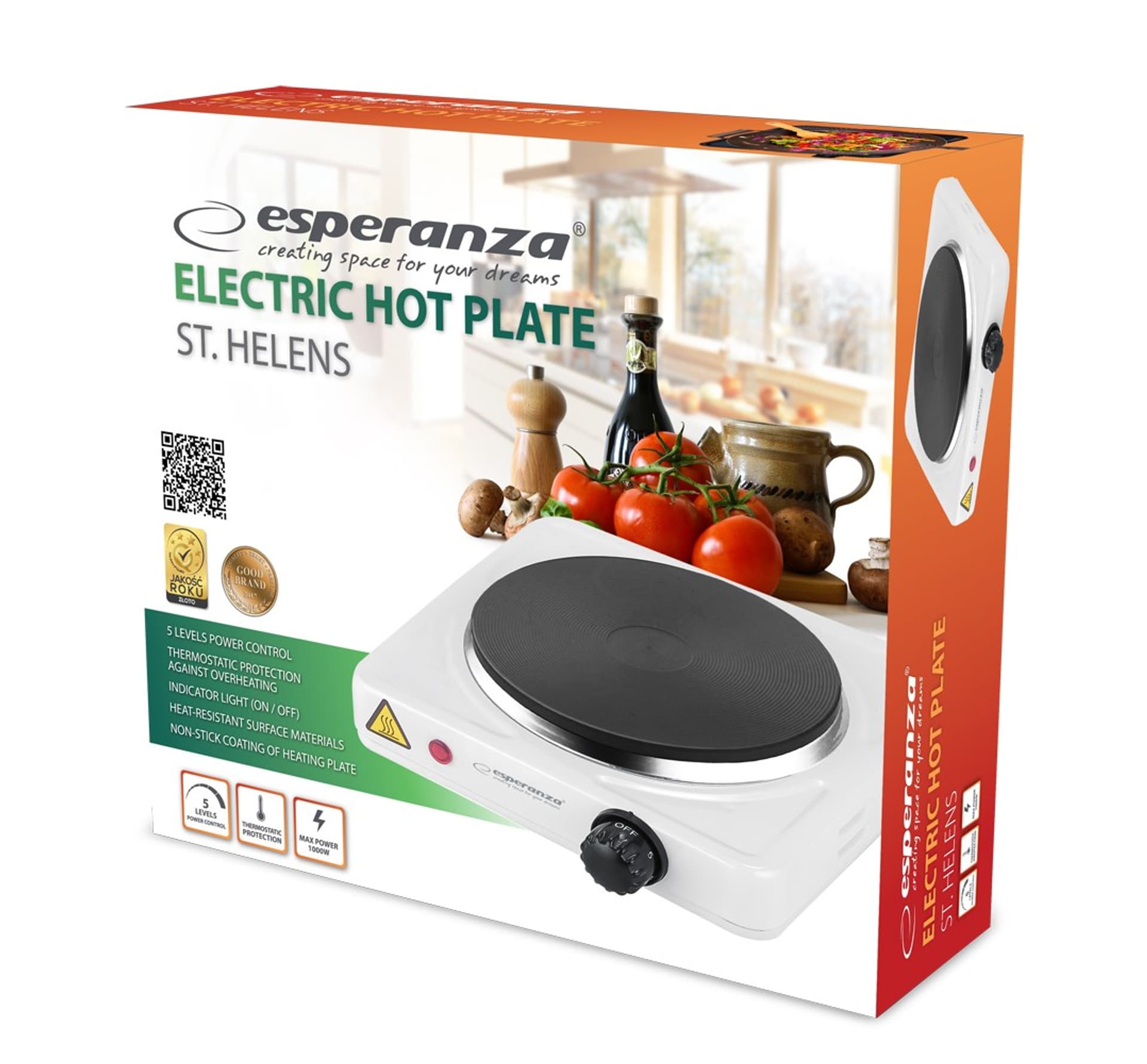 

Kuchenka Esperanza Helens EKH003W (1 pole grzejne)