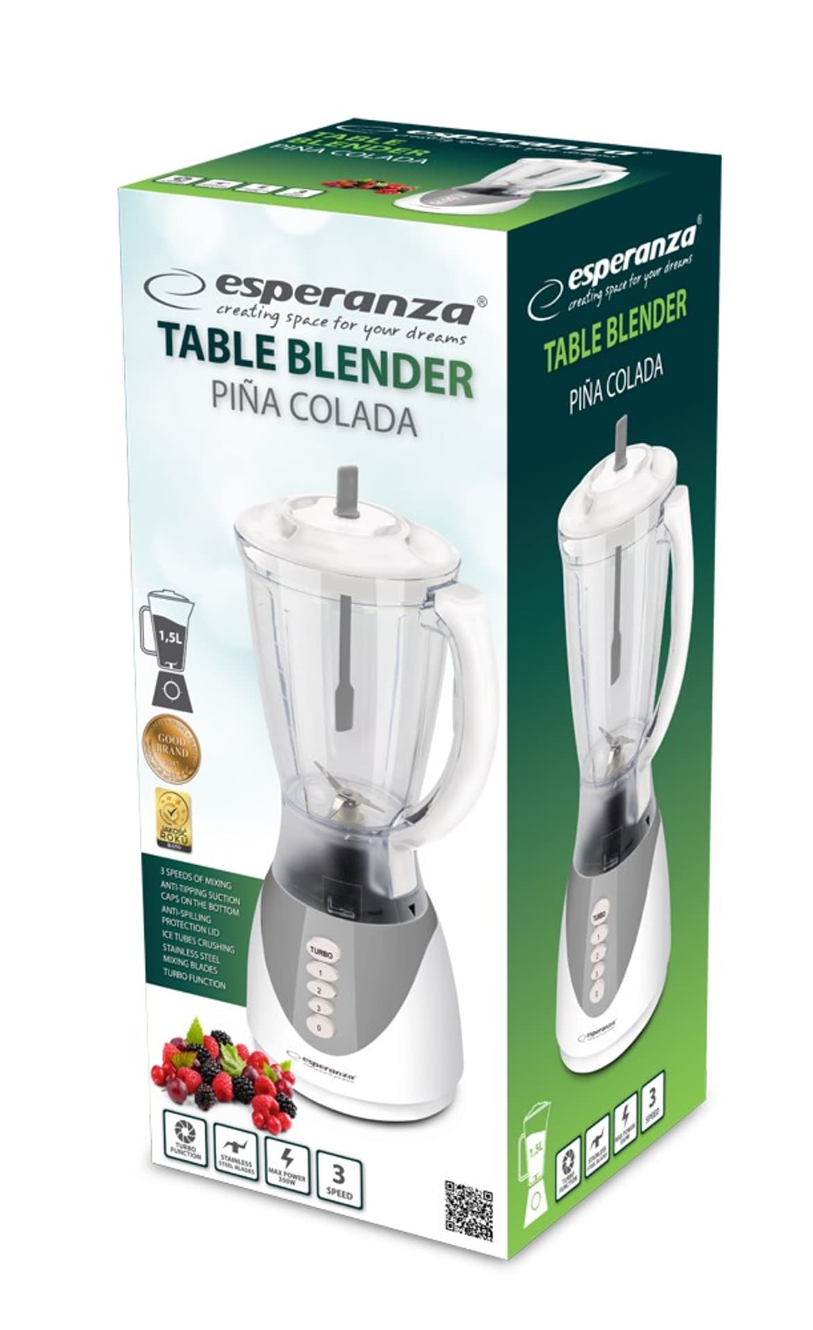 

Blender kielichowy Esperanza PINA COLADA EKM023E (350W; kolor biały)