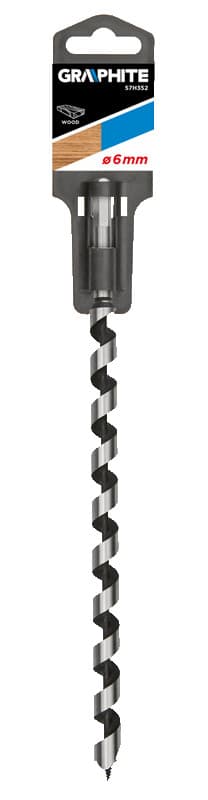 

Wiertło do drewna spiralne, 6 x 250 mm