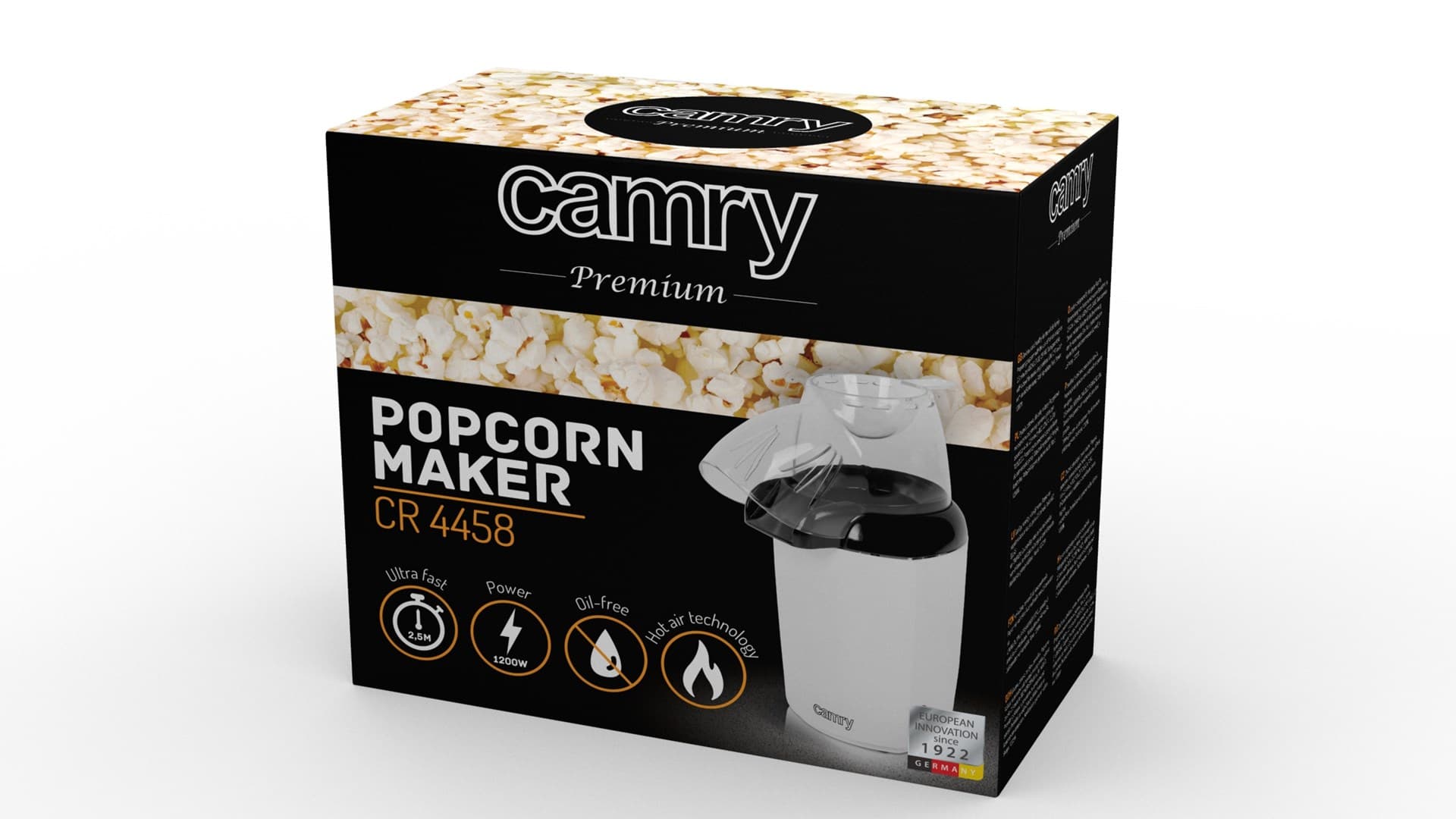 

Maszyna do popcornu Adler CAMRY CR 4458 (1200W; kolor biały)