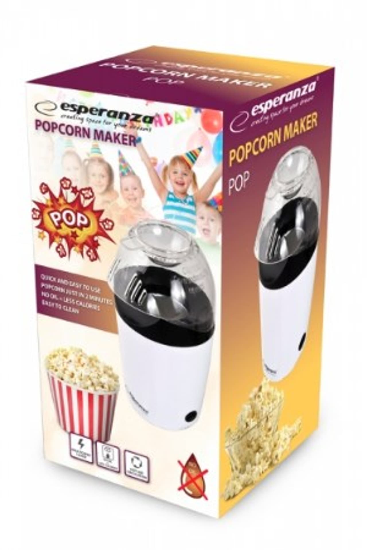 

Maszynka do popcornu Esperanza POP EKP006 (1200W; kolor biały)