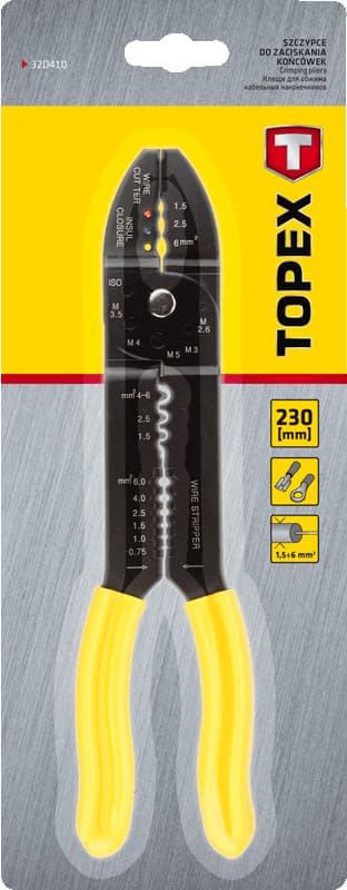 

Szczypce do zaciskania końcówek izolowanych i nieizolowanych 0.75-6 mm