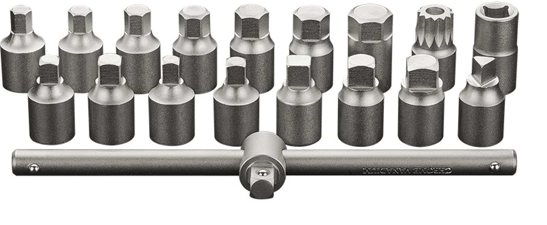 

Klucze do spustu oleju 3/8", zestaw 18 szt.