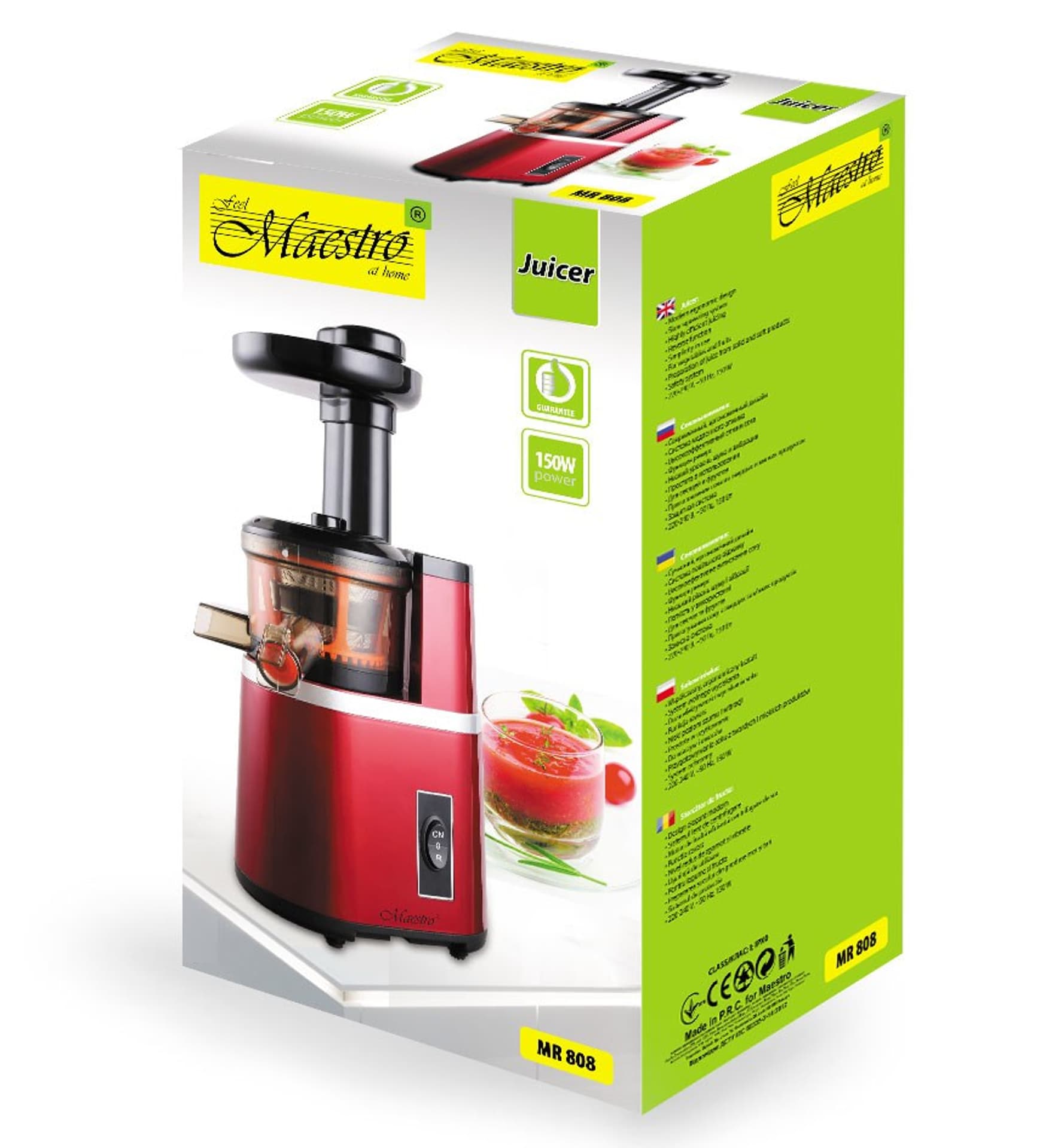 

Wyciskarka wolnoobrotowa 150W MR-808 MAESTRO