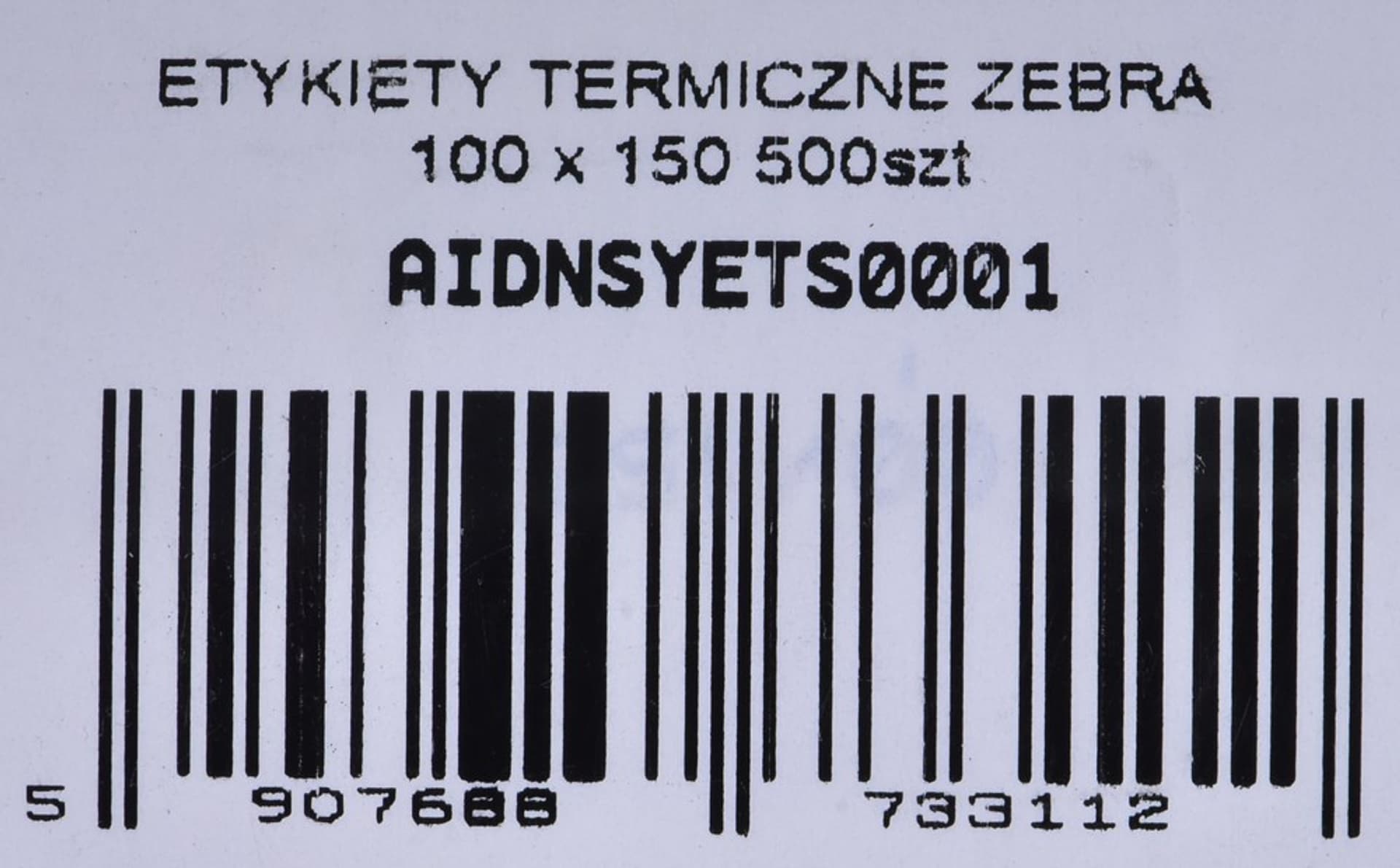 

ETYKIETY TERMICZNE ZEBRA 100X150 500SZT