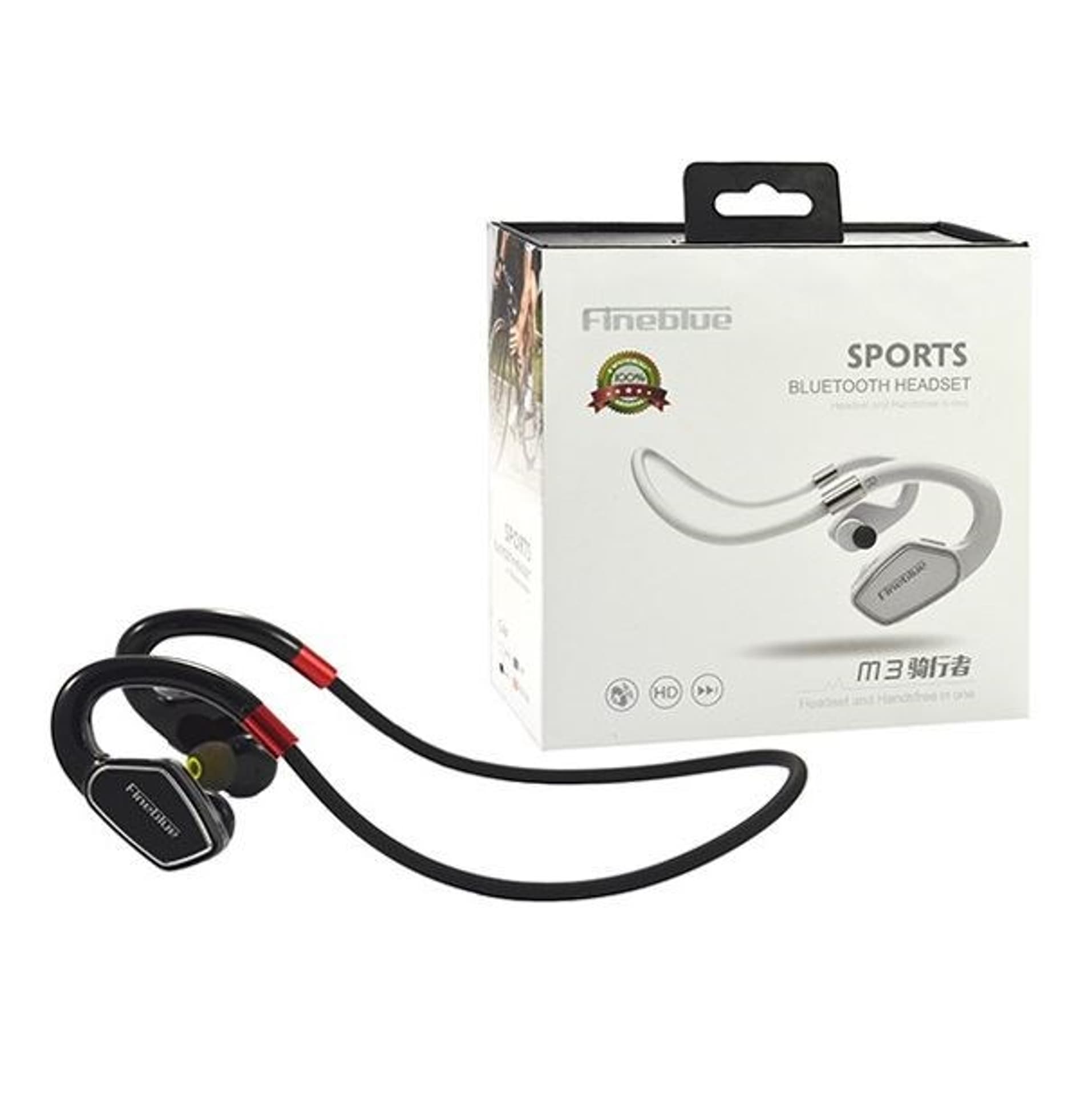 

NAFUMI SŁUCHAWKI DOUSZNE BLUETOOTH FINEBLUE MAX SPORT 300 M3 CZARNE KANAŁOWE MAX SPORT 300