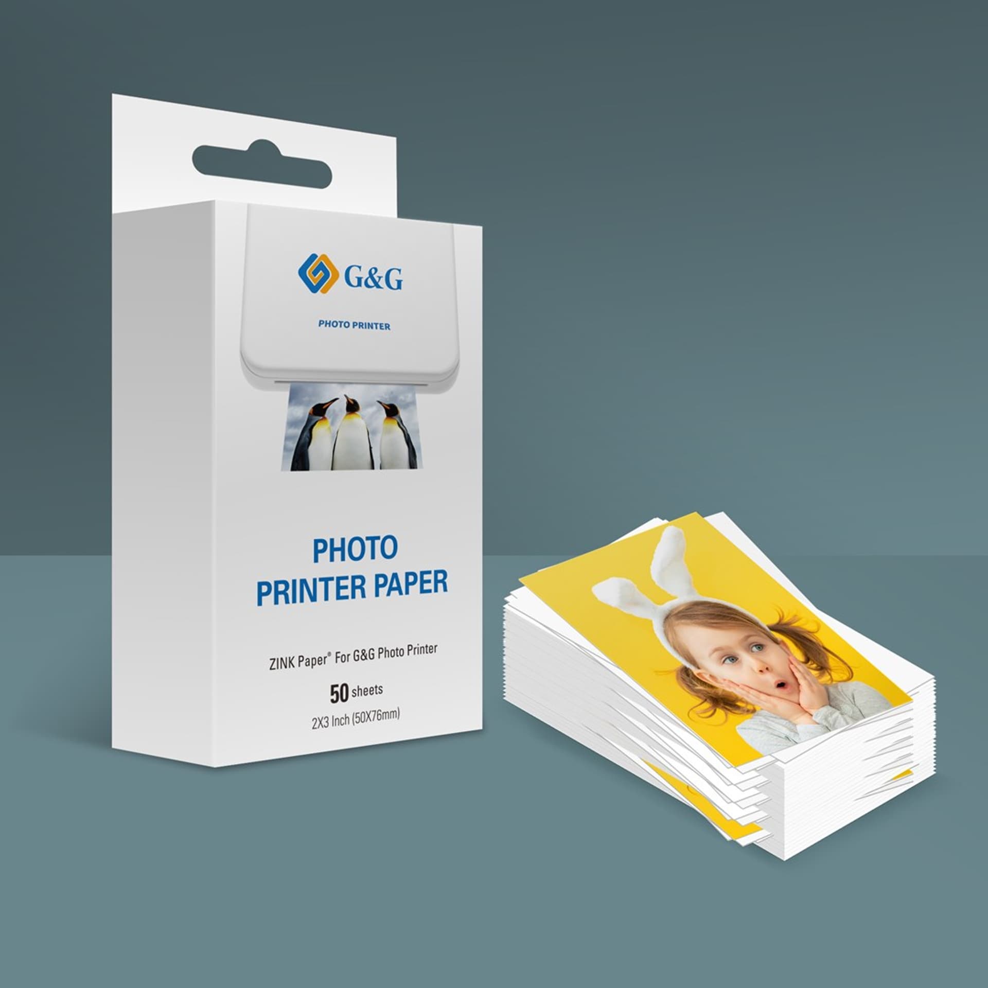 

Papier fotograficzny ZINK GG-ZP023-50 do drukarek Canon, G&G, Huawei, HP, Polaroid, Xiaomi (50 mm x 76 mm; 50 szt)