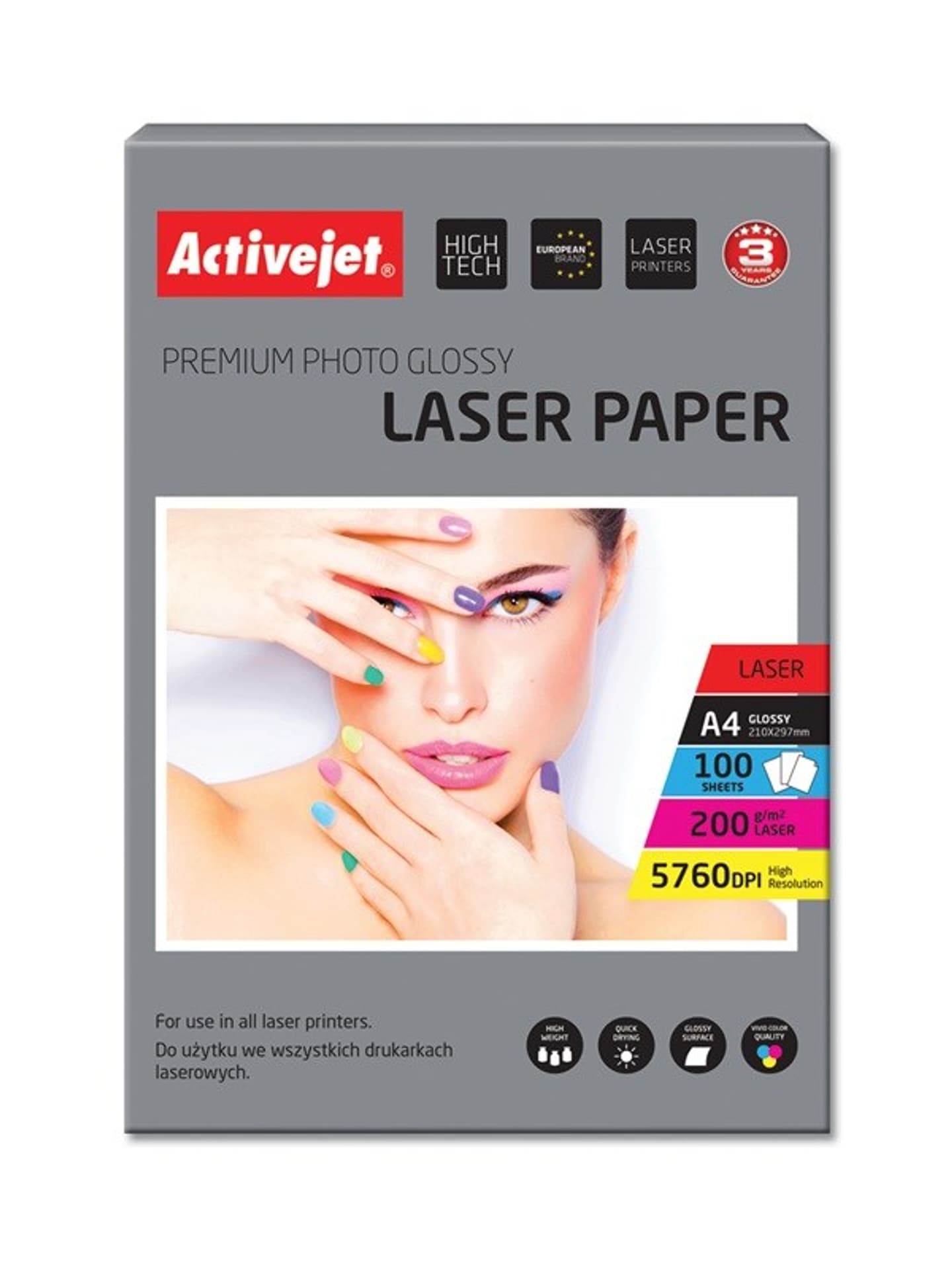 

Activejet AP4-200G100L Papier fotograficzny błyszczący (A4; 100 szt.)
