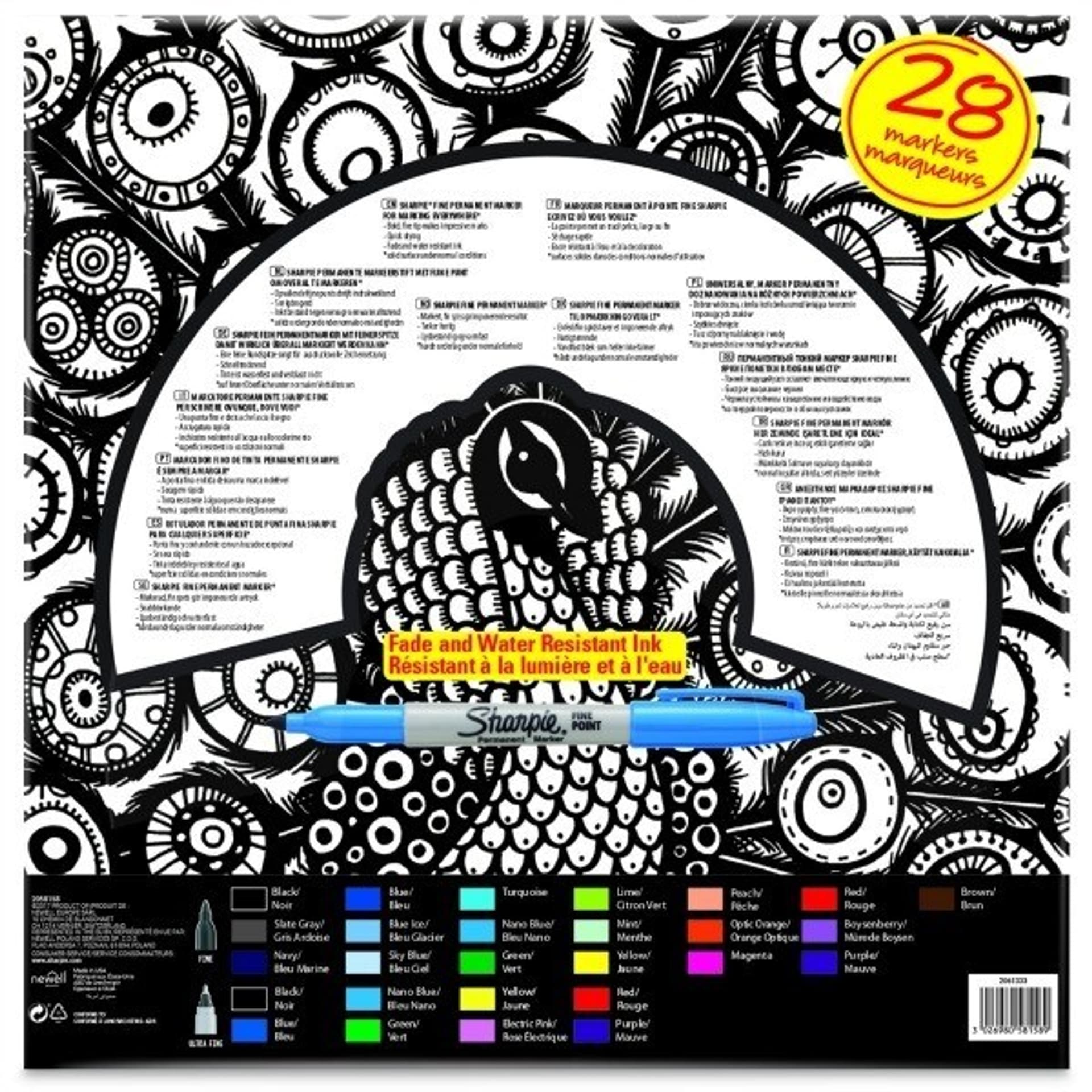 

SHARPIE -zestaw 28 markerów perman. FINE