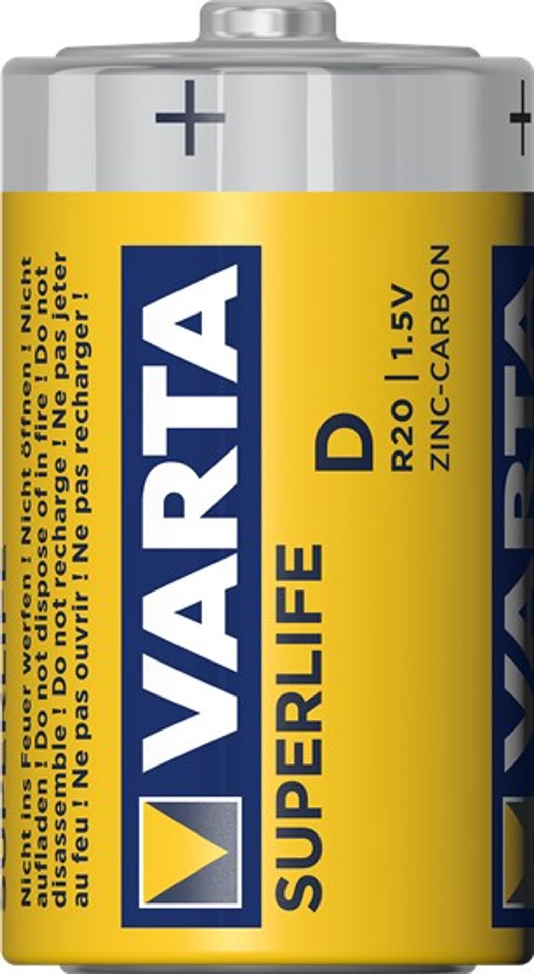 

Zestaw baterii cynkowo-węglowe VARTA Superlife R20 D (Zn-C; x 2)