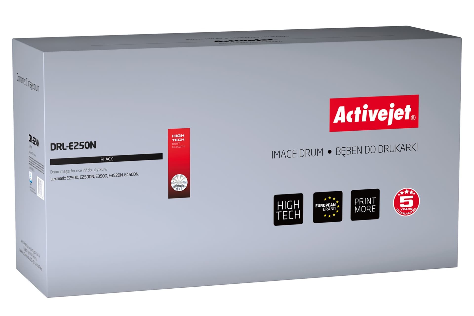 

Activejet Bęben DRL-E250N (zamiennik Lexmark E250X22G; Supreme; 30 000 stron; czarny)