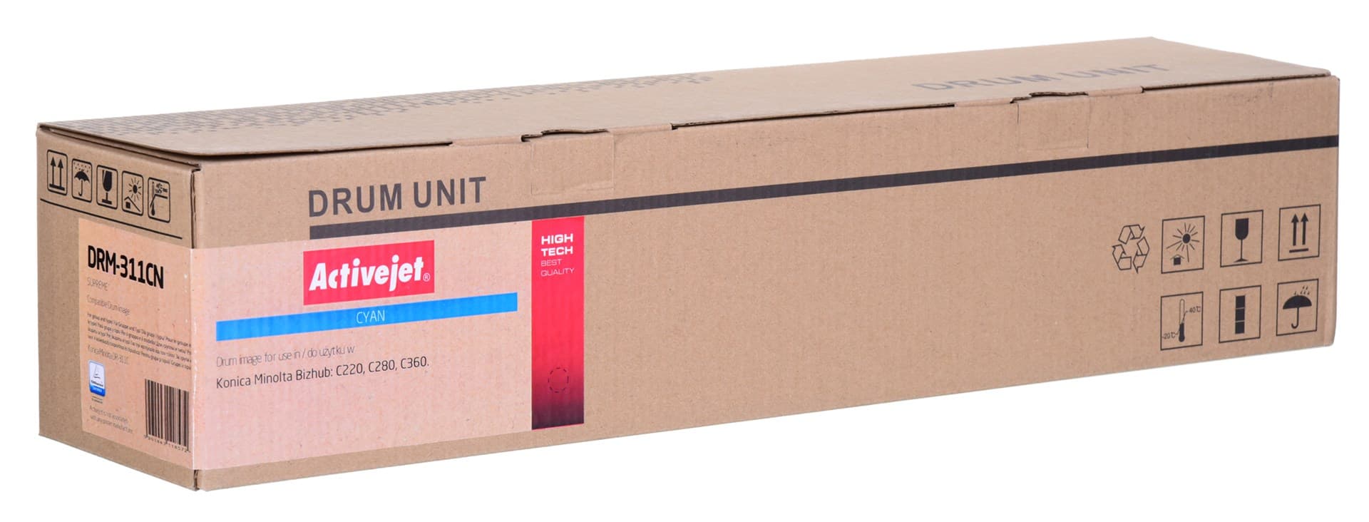 

Bęben Activejet DRM-311CN (zamiennik Konica Minolta DR-311C; Supreme; 90000 stron; niebieski)
