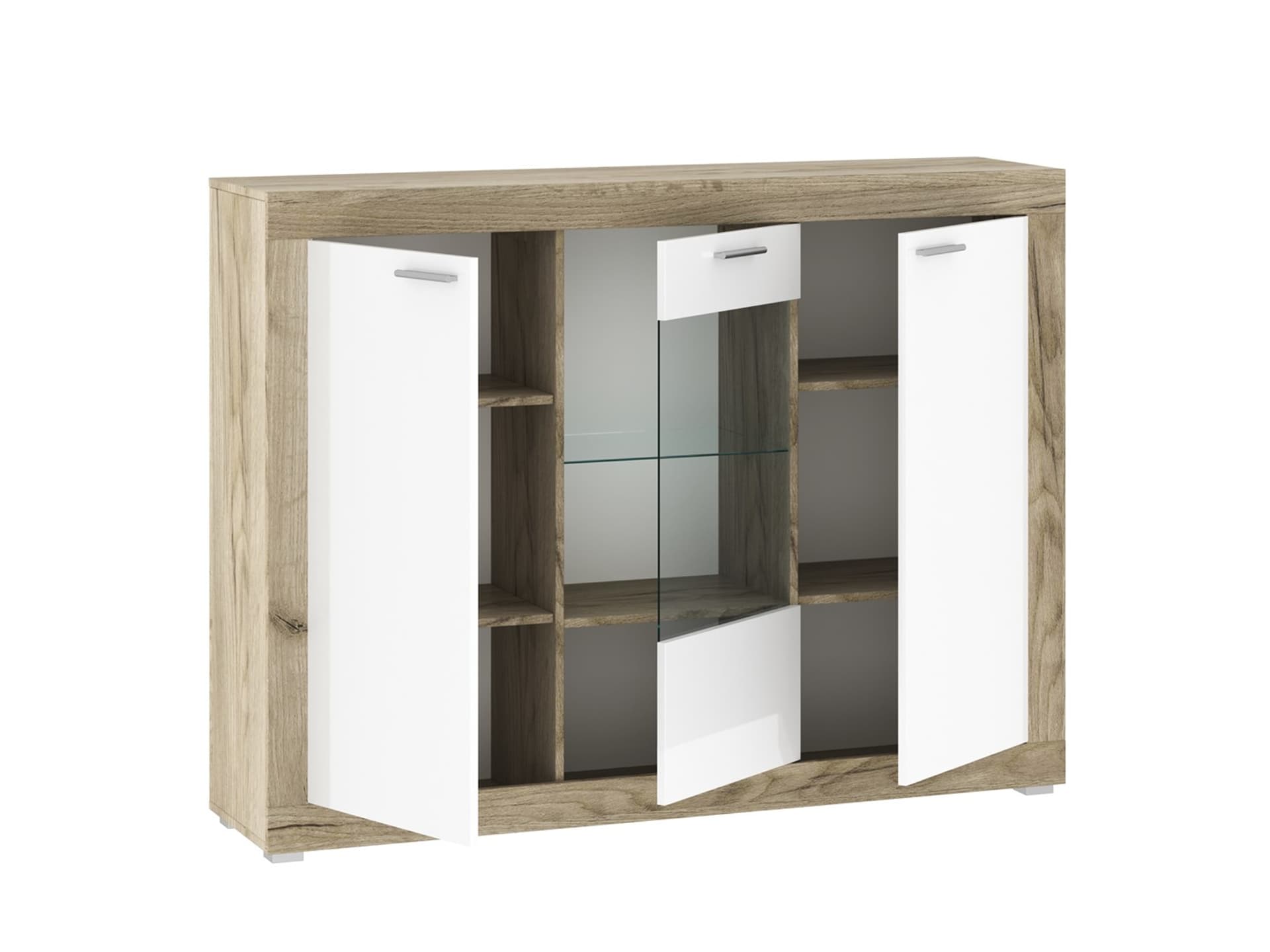 

Witryna 151x114x37 WARSAW dąb craft/biały poł.