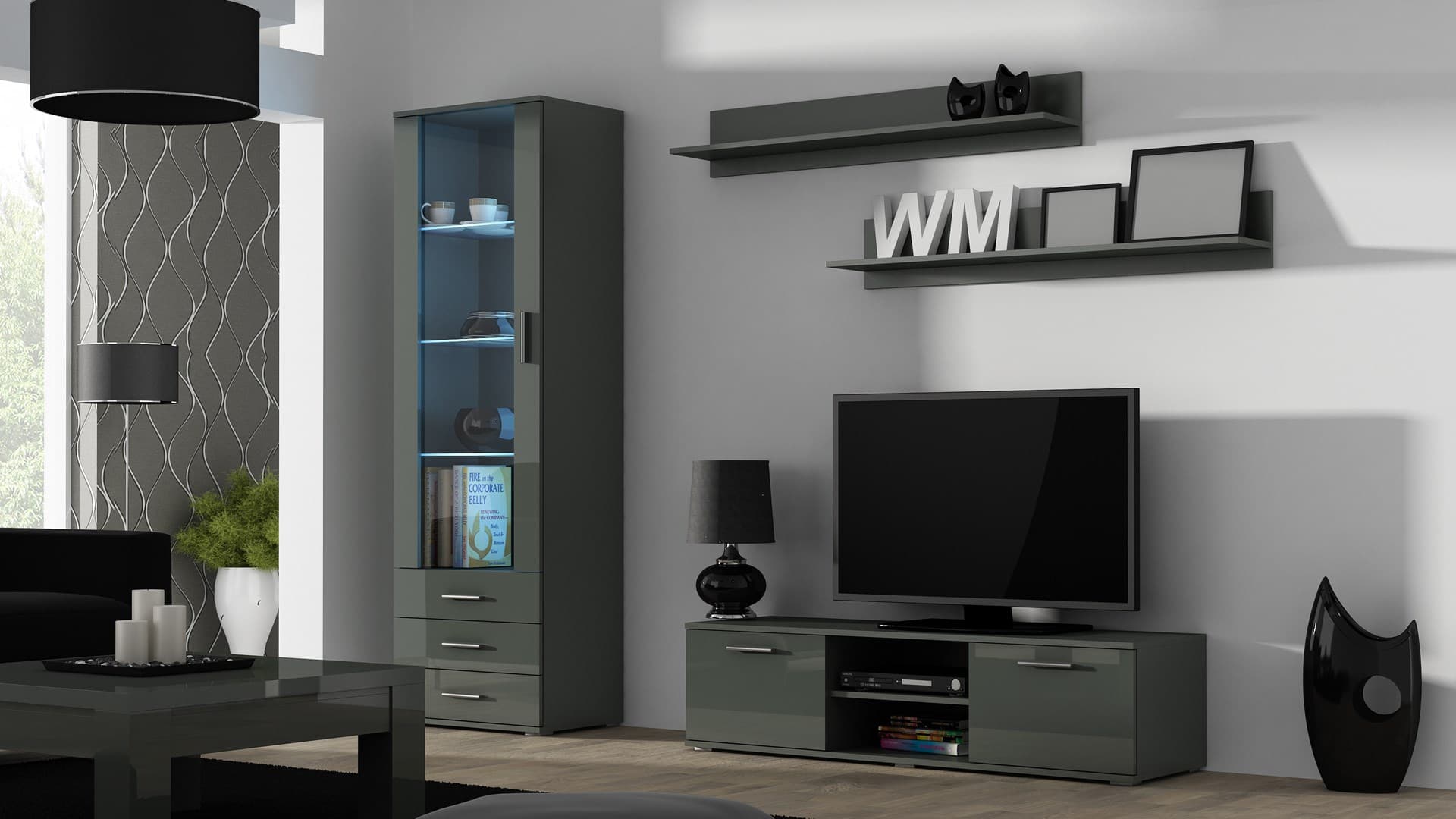 

Witryna SOHO S1 szary/ szary połysk