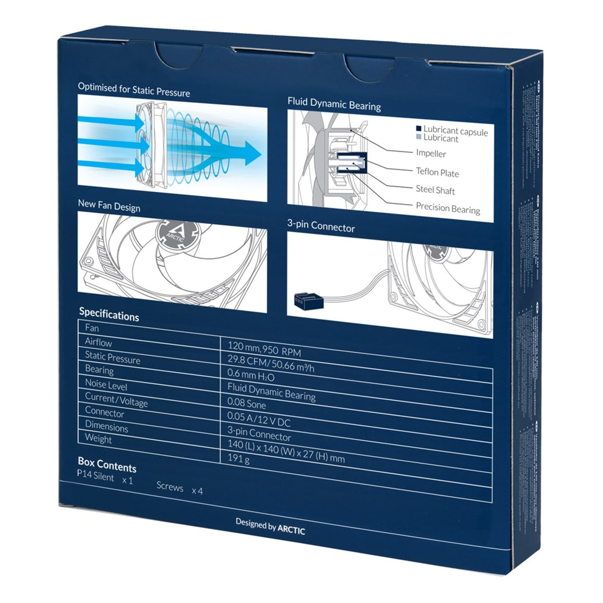

Wentylator do obudowy Arctic Cooling P14 SILENT ACFAN00139A (140 mm; 950 obr/min)