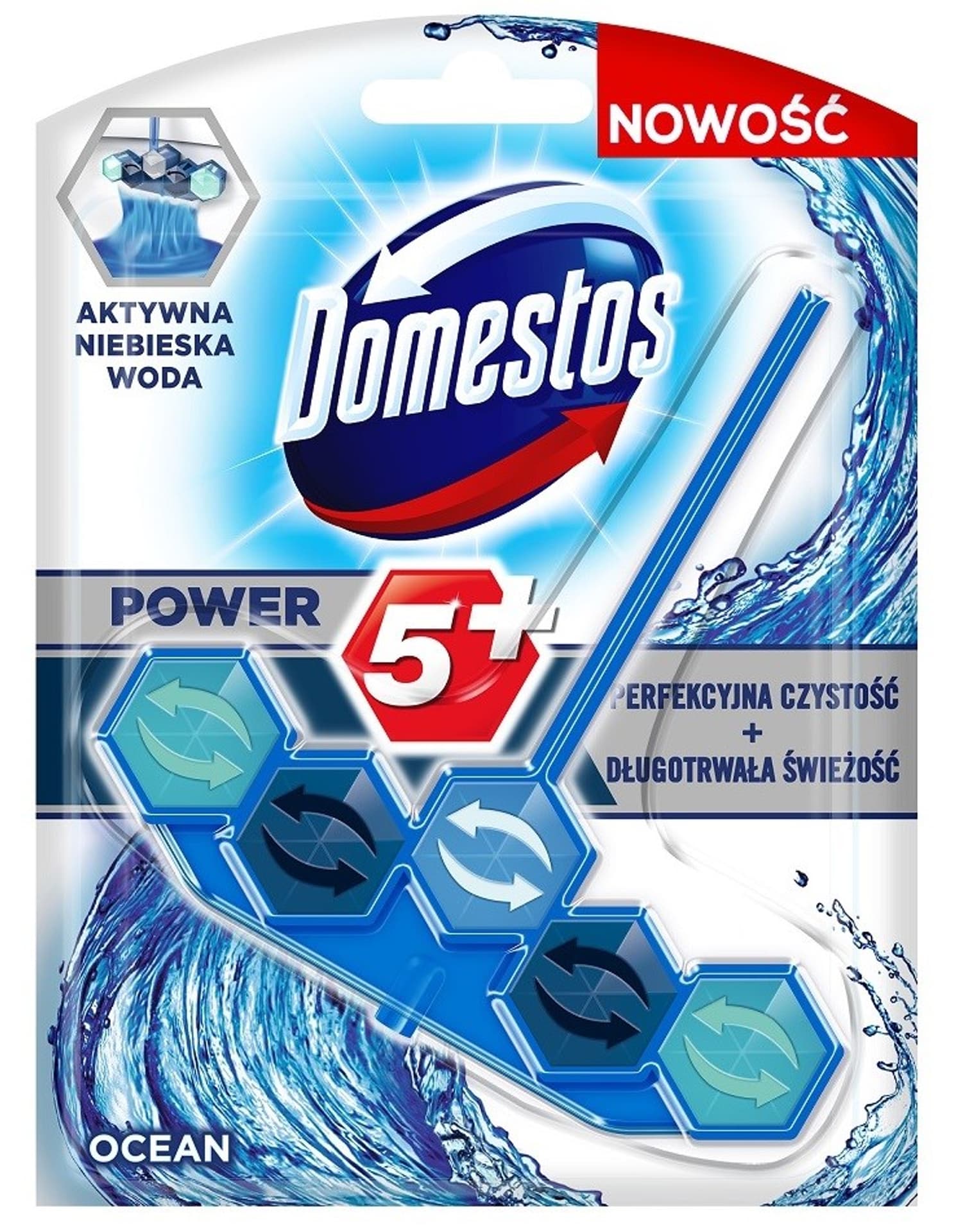 

Domestos Power5+ Niebieska Woda Kostka WC Ocean 53g