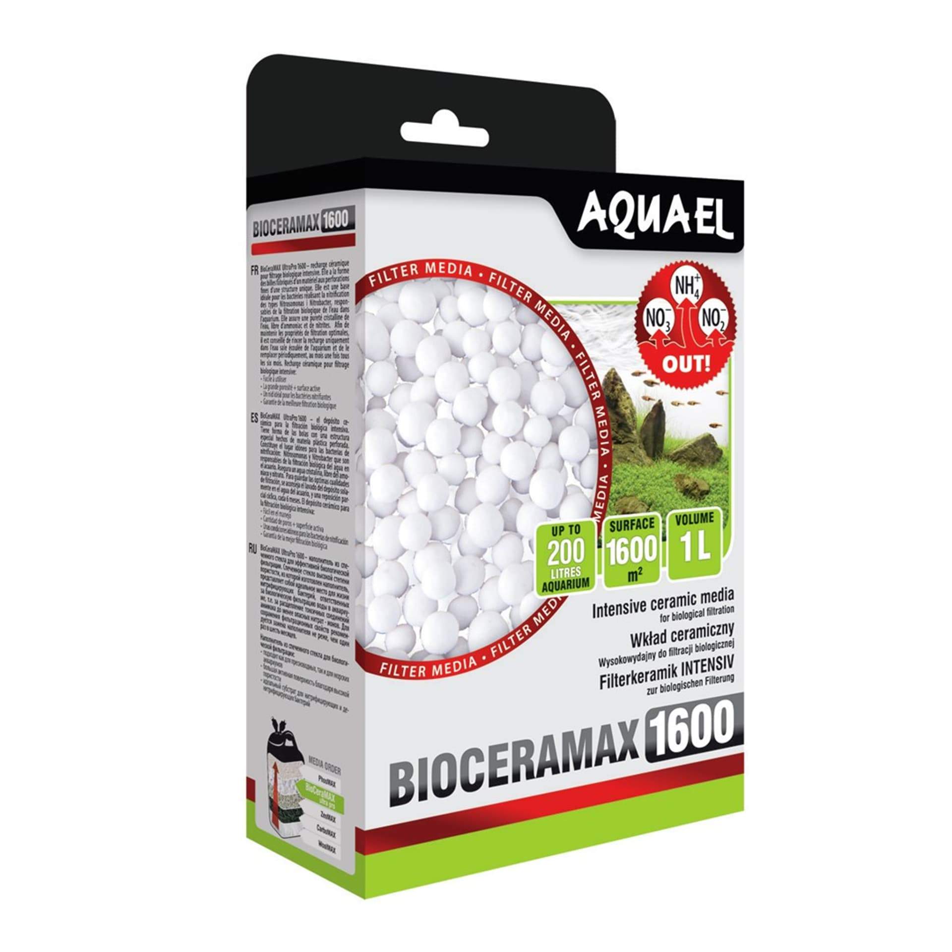 

AQUAEL WKŁAD DO FILTRÓW BIOCERAMAX 1600 1L 106613