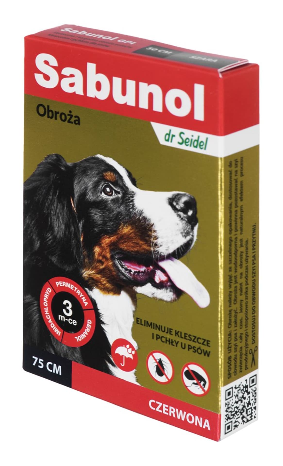 

Sabunol - obroża przeciw pchłom i kleszczom czerwona dla psa 75cm