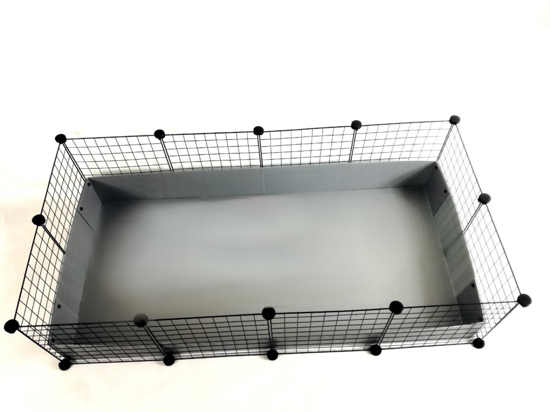 

C&C Klatka modułowa dla świnki morskiej, królika, jeża 145x75 cm (4x2) - srebrno-szara, 4x2) - srebrno-szar