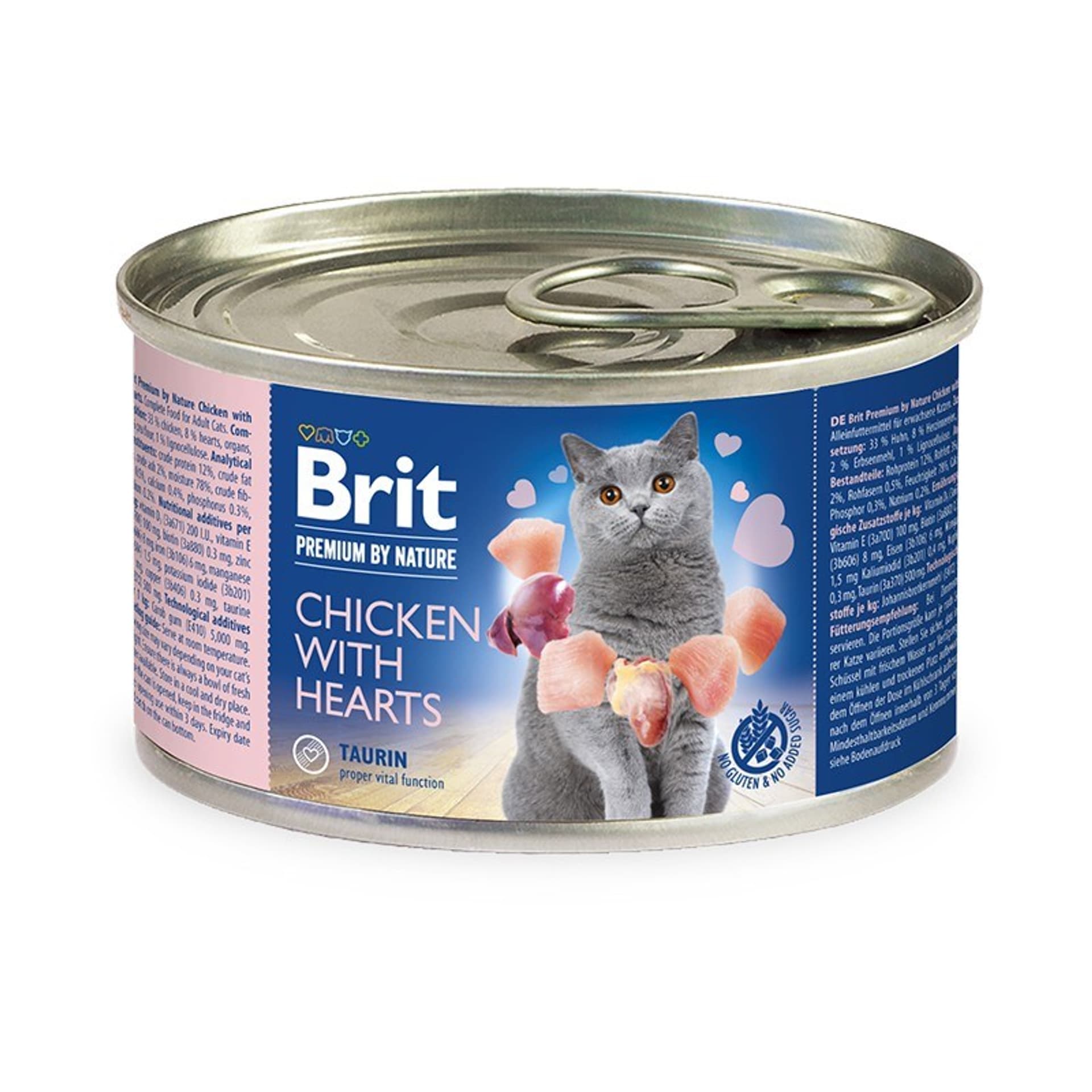 

Brit Premium By Nature kurczak z sercami kot 200g
