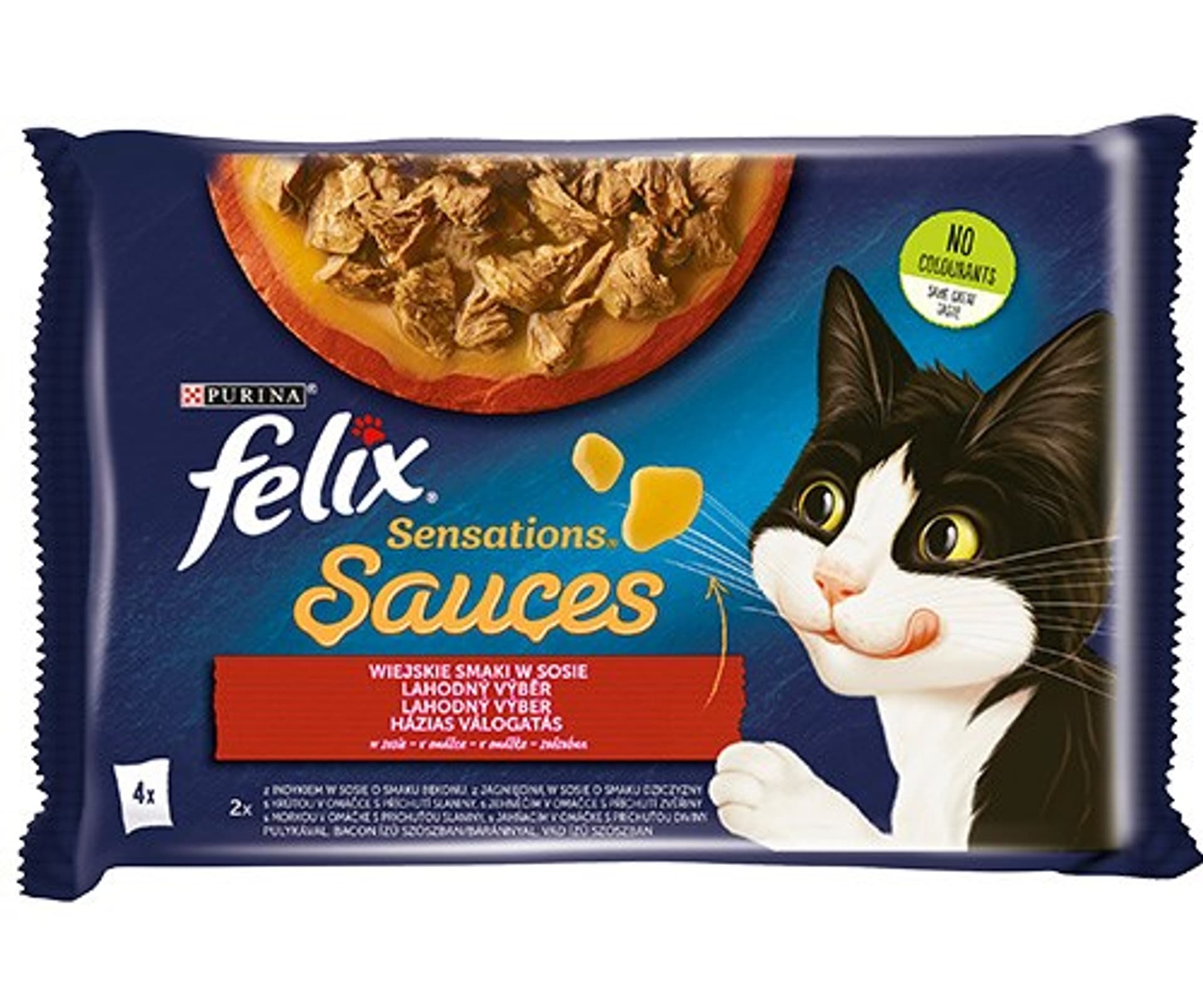 

Felix Sensations Sauces Wiejskie Smaki indyk/jagnięcina w sosie saszetki 4x85g