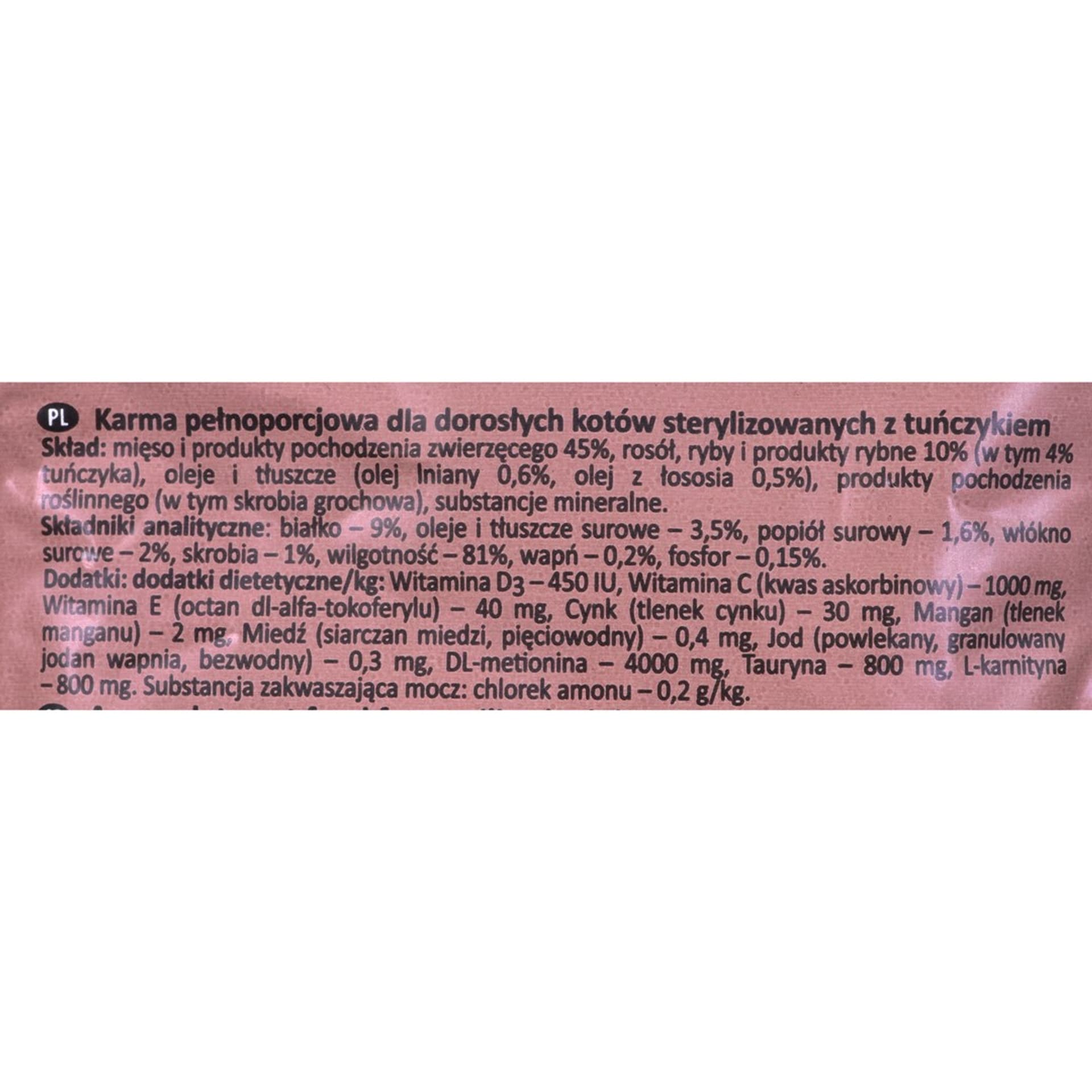 

DOLINA NOTECI Rafi Cat Adult z tuńczykiem - mokra karma dla kotów sterylizowanych - 100g