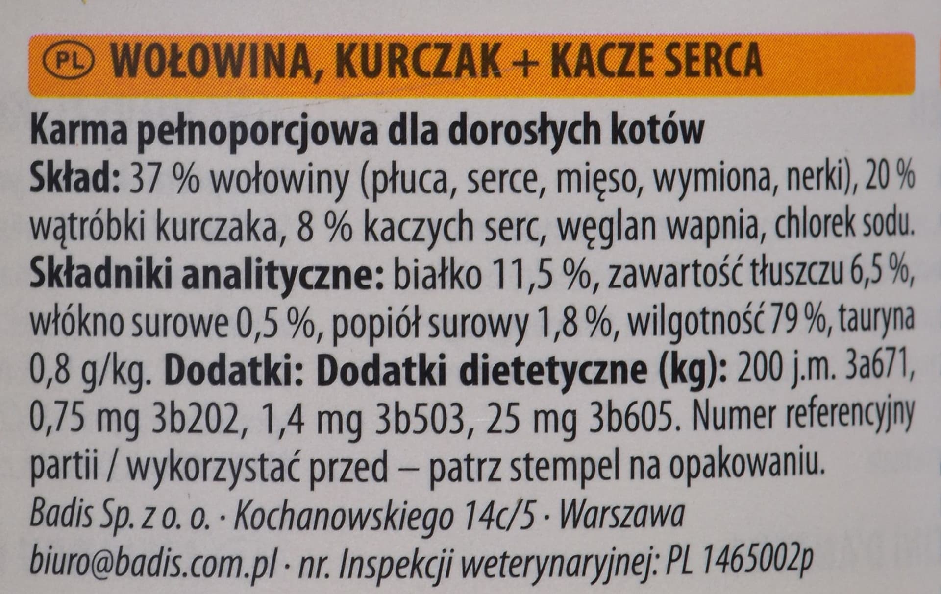 

ANIMONDA Carny Adult smak: wołowina, kurczak i kacze serca - mokra karma dla kota - 200g