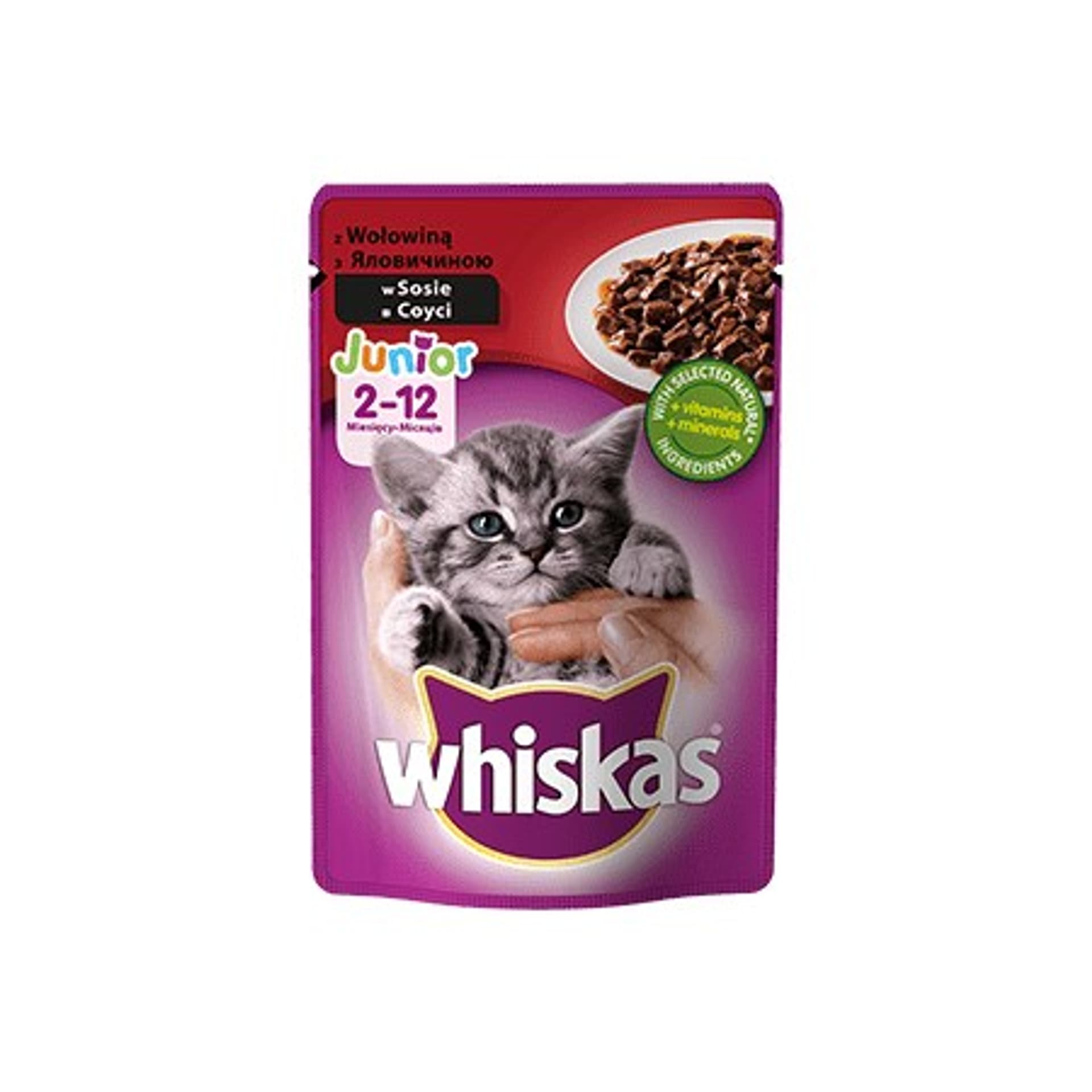 

Whiskas Junior Wołowina w sosie saszetka 100g