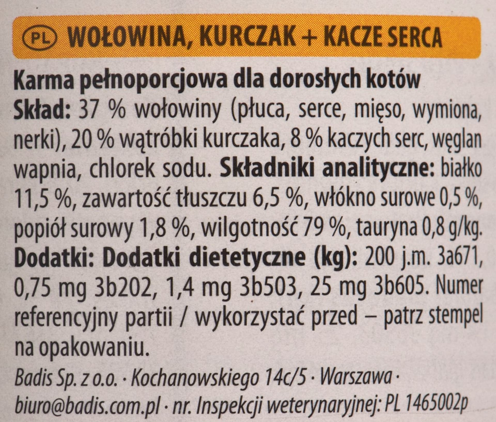 

ANIMONDA Carny Adult smak: wołowina, kurczak i kacze serca - mokra karma dla kota - 400g