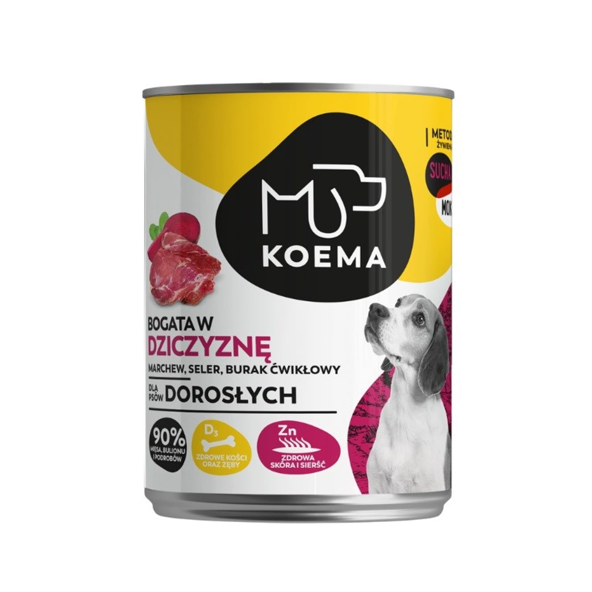 

Koema Bogata w dziczyznę mokra karma dla psa 400g