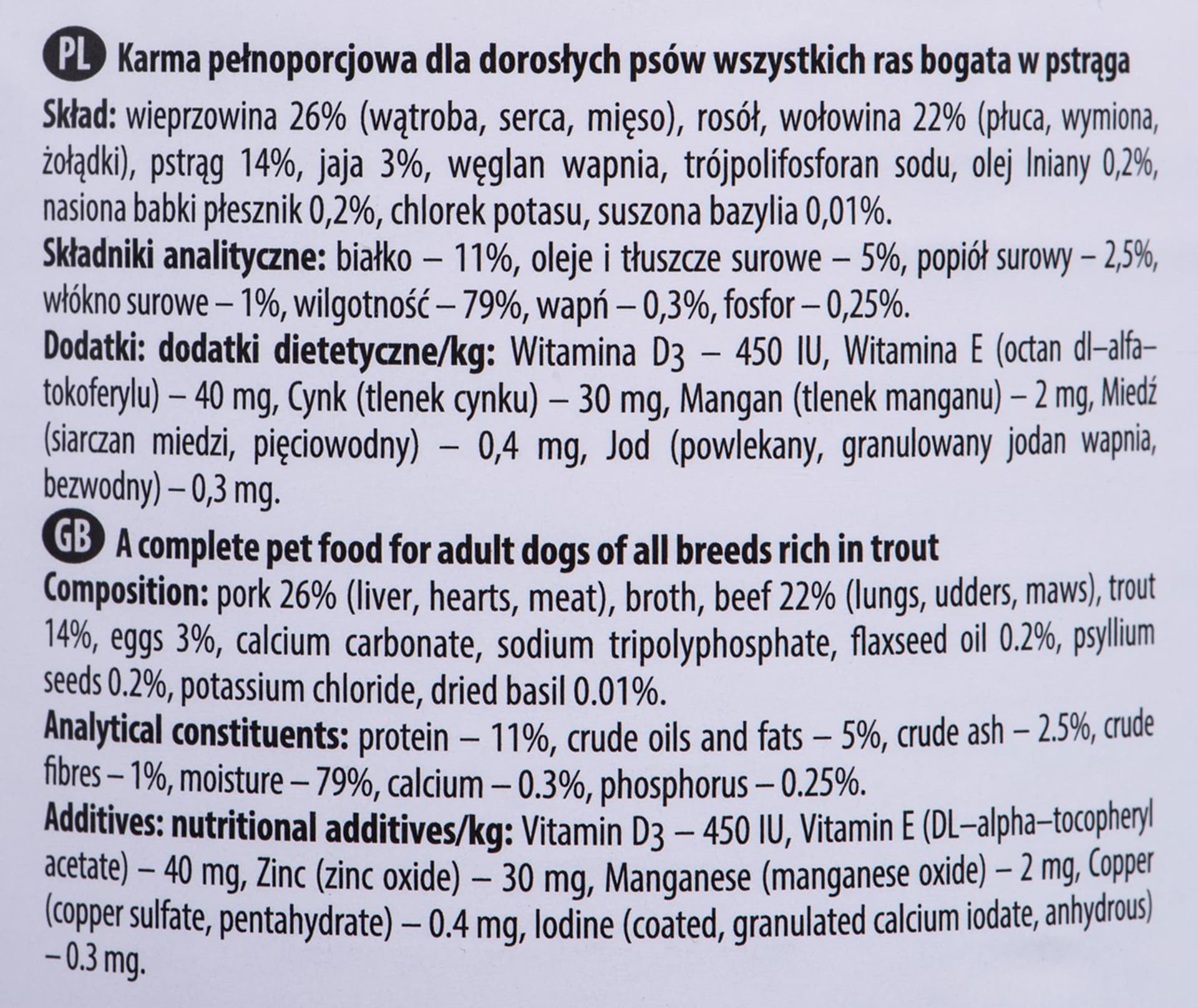 

Karma DOLINA NOTECI Premium Pstrąg (0,40 kg )