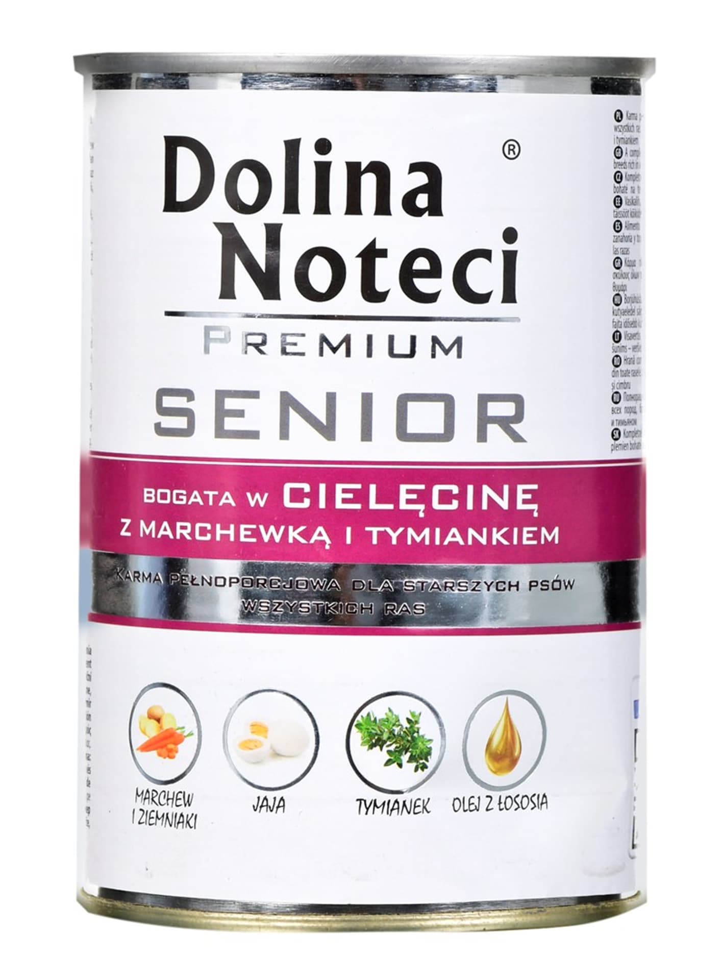 

DOLINA NOTECI SENIOR BOGATA W CIELĘCINĘ Z MARCHWIA I TYMIANKIEM 400g