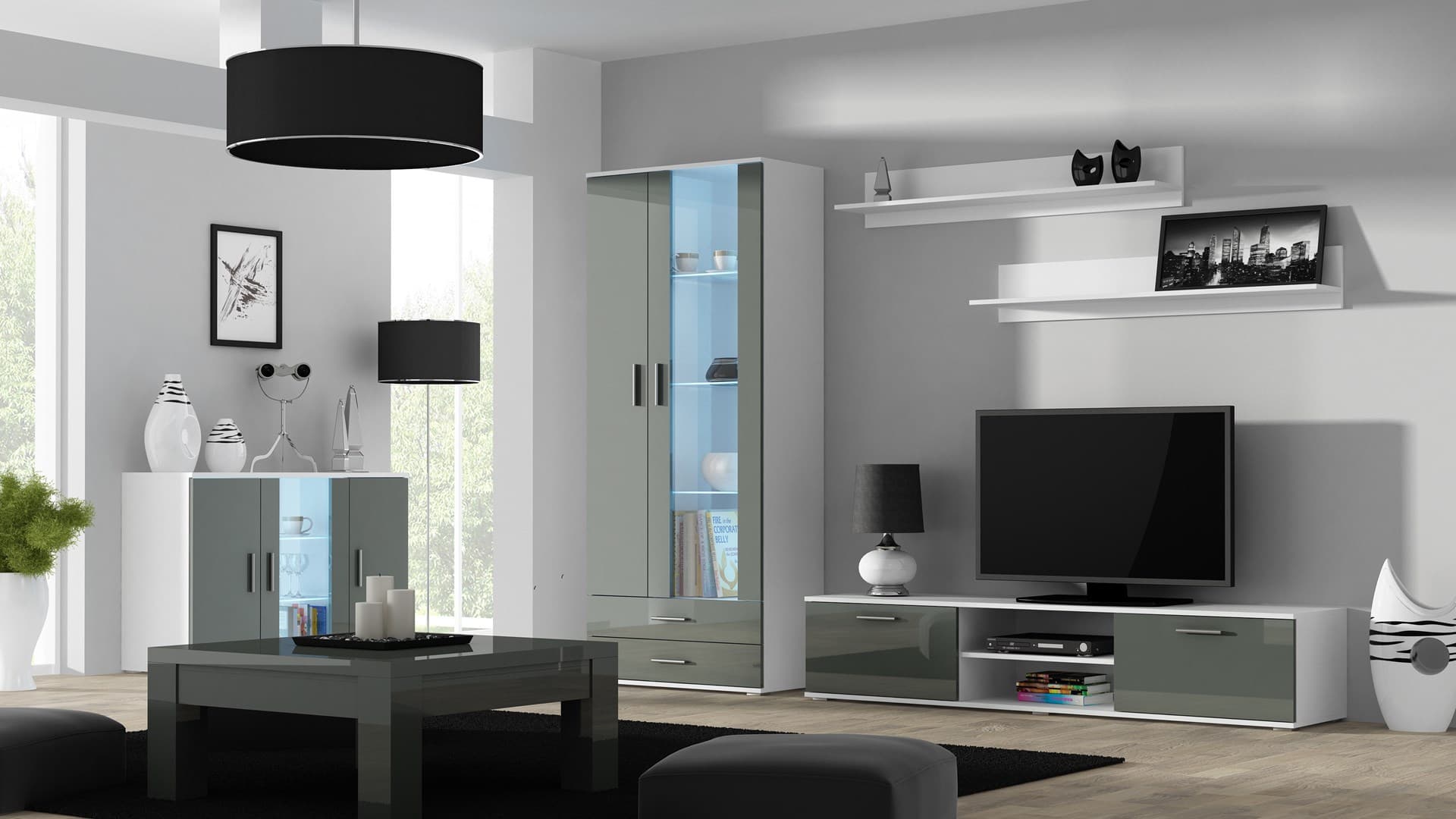 

Półka 125cm (2szt) SOHO biały mat, 2szt) soho biały ma
