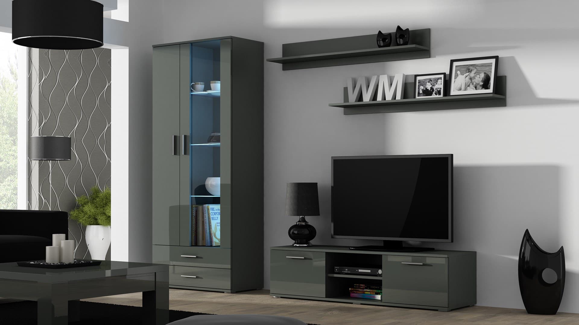 

Witryna SOHO S6 2D2S szary/ szary połysk