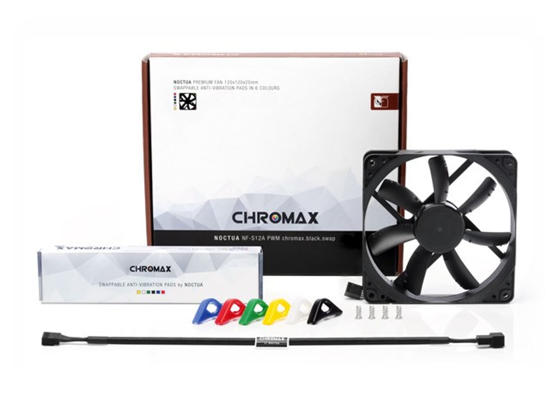 

Wentylator NOCTUA 120mm NF-S12A PWM CHromax Black Swap colors