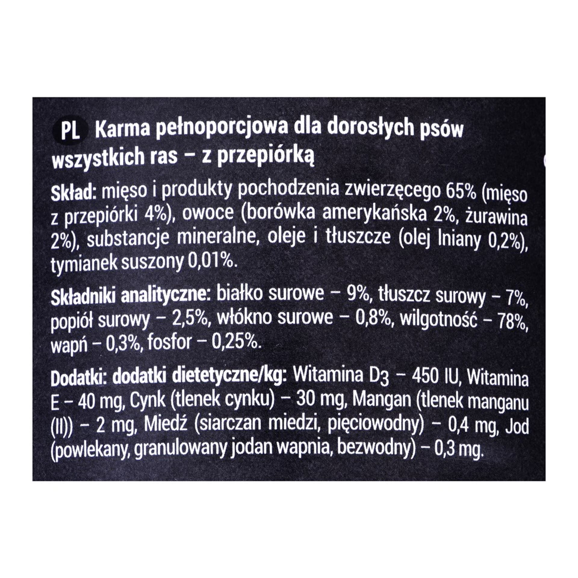 

DOLINA NOTECI Rafi z przepiórką - mokra karma dla psa - 400g