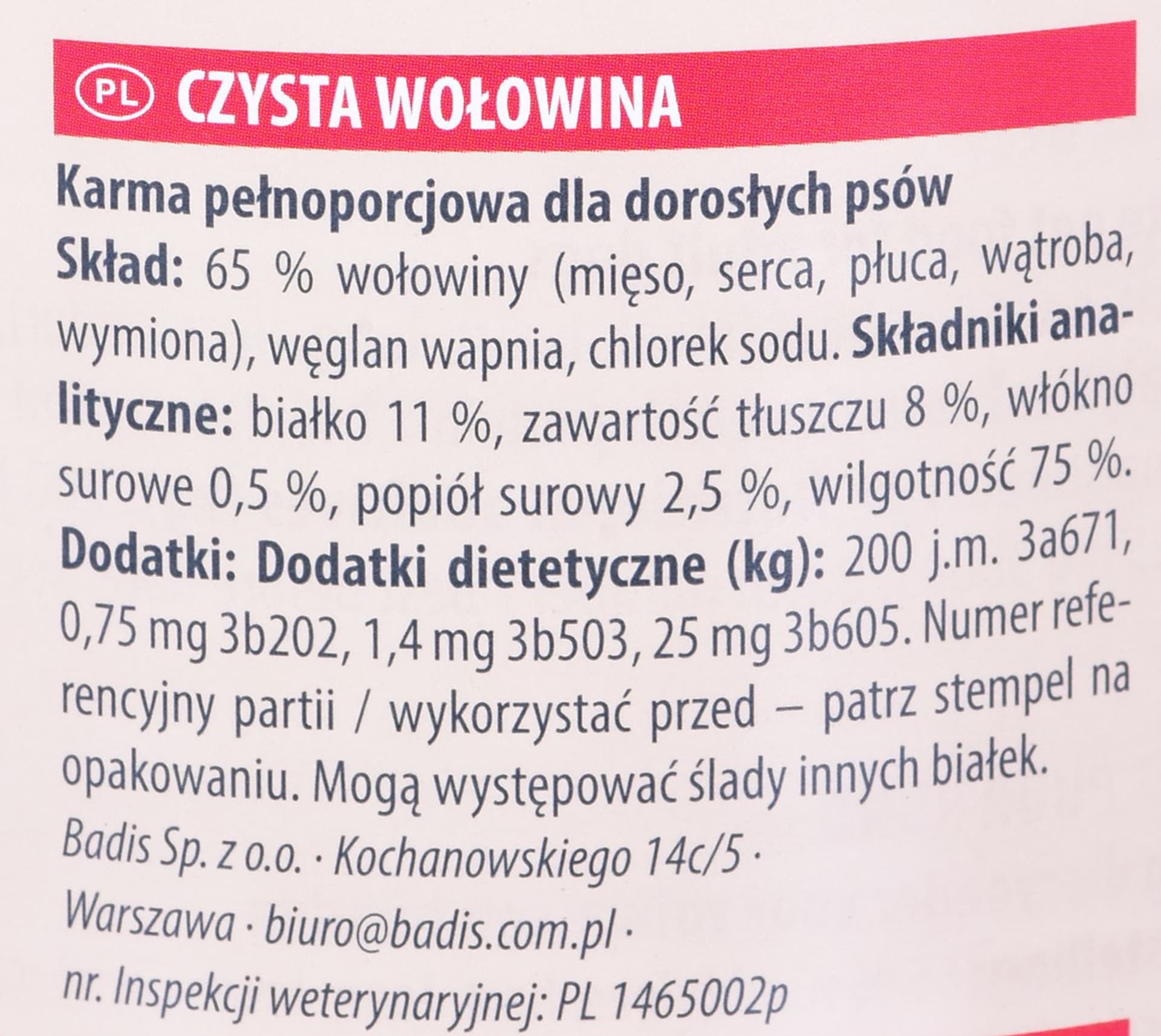 

ANIMONDA GranCarno Single Protein: wołowina - mokra karma dla psa - 800g