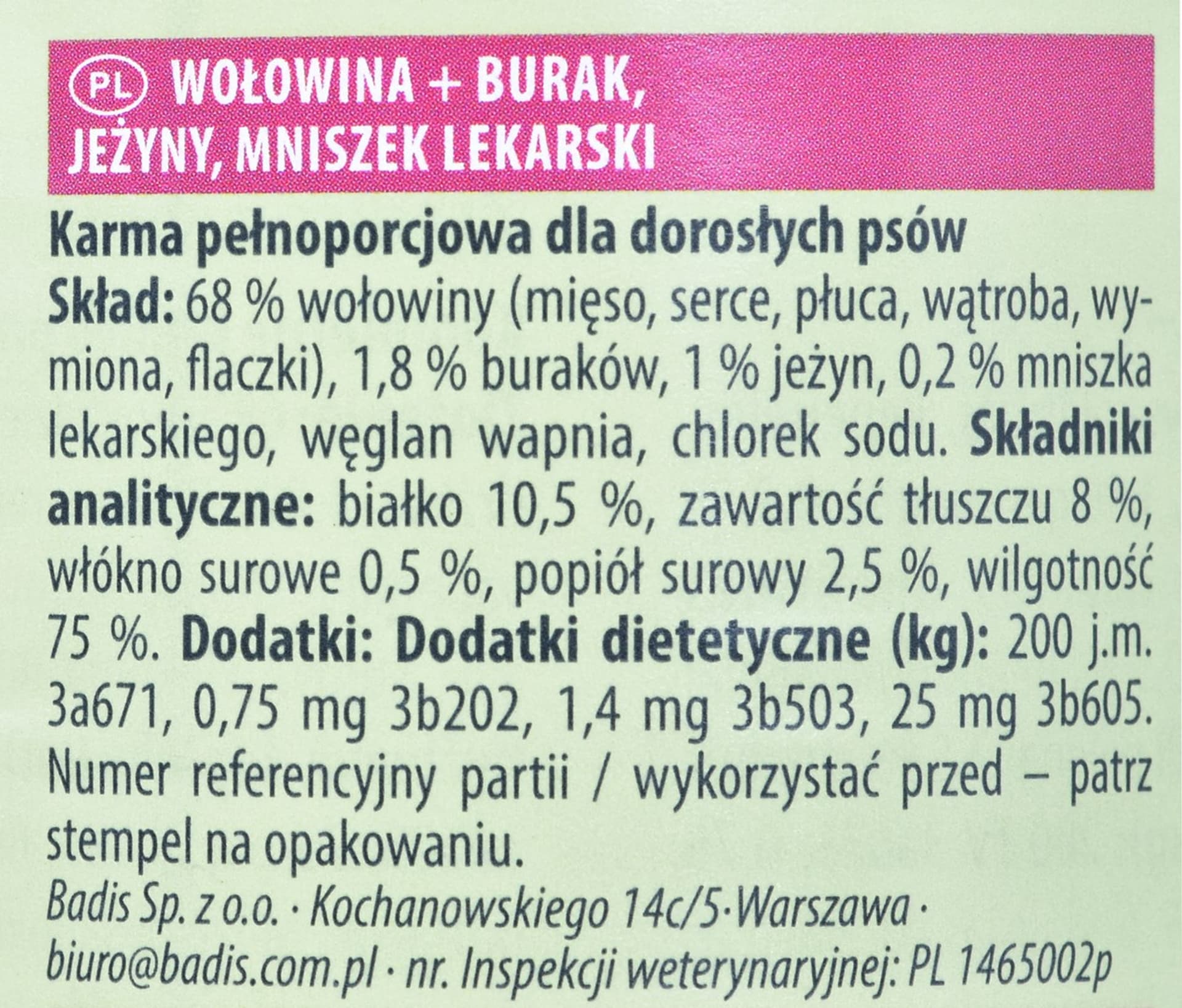 

ANIMONDA GranCarno Superfoods: wołowina burak - mokra karma dla psa - 400g