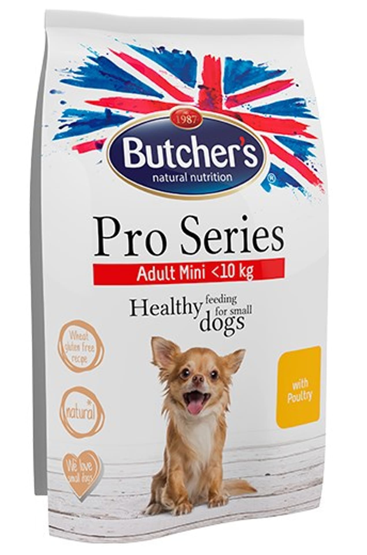 

Butcher'S Pro Series Adult Mini - sucha karmaz kurczakiem dla dorosłych psów małych ras - 800g