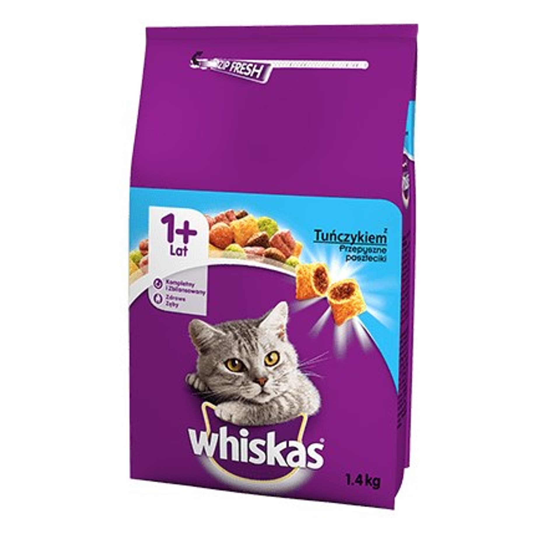 

WHISKAS Tuńczyk z warzywami 1,4kg - sucha karma dla kota