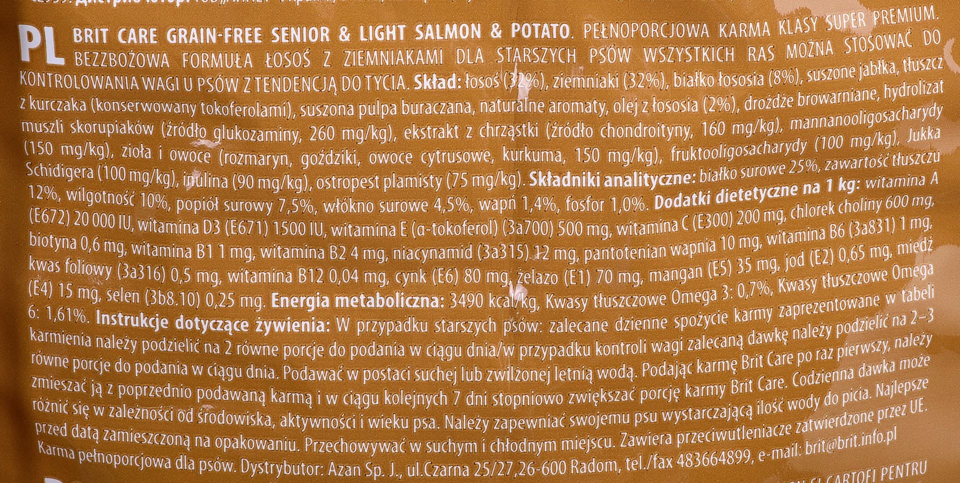 

Karma Brit Grain Free Senior Salmon & Potato (12 kg )