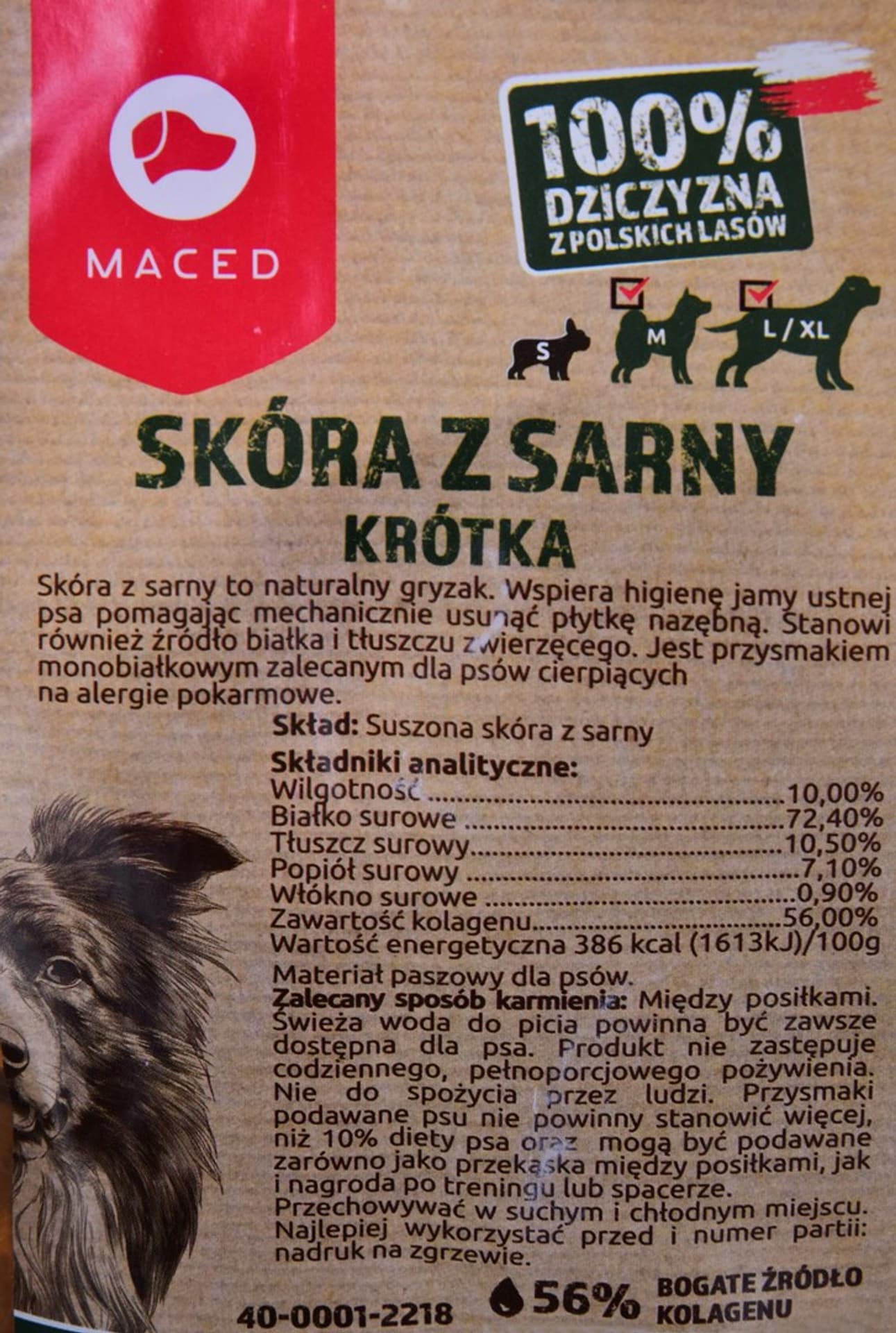 

MACED SKÓRA SARNA 6-14 CM