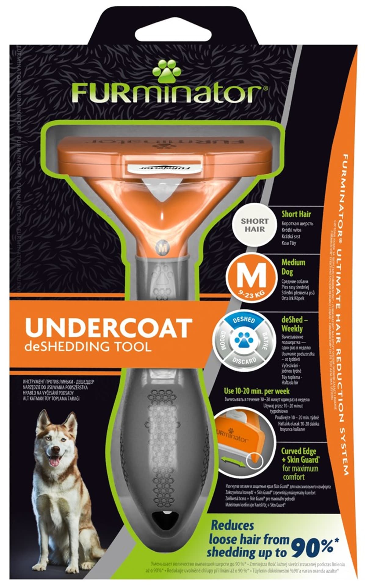 

Furminator dla psów krótkowłosych - Medium