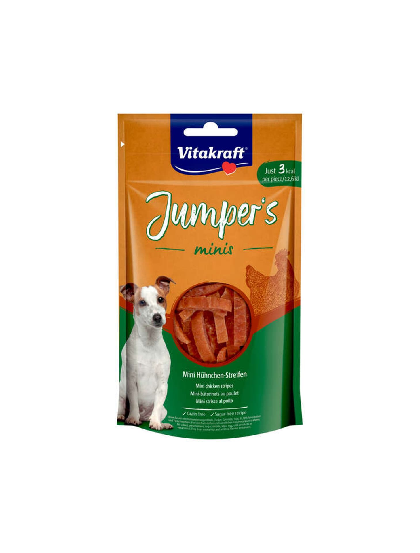 

VITAKRAFT JUMPERS MINIS STRIPES przysmak z kurczakiem dla psa 80g
