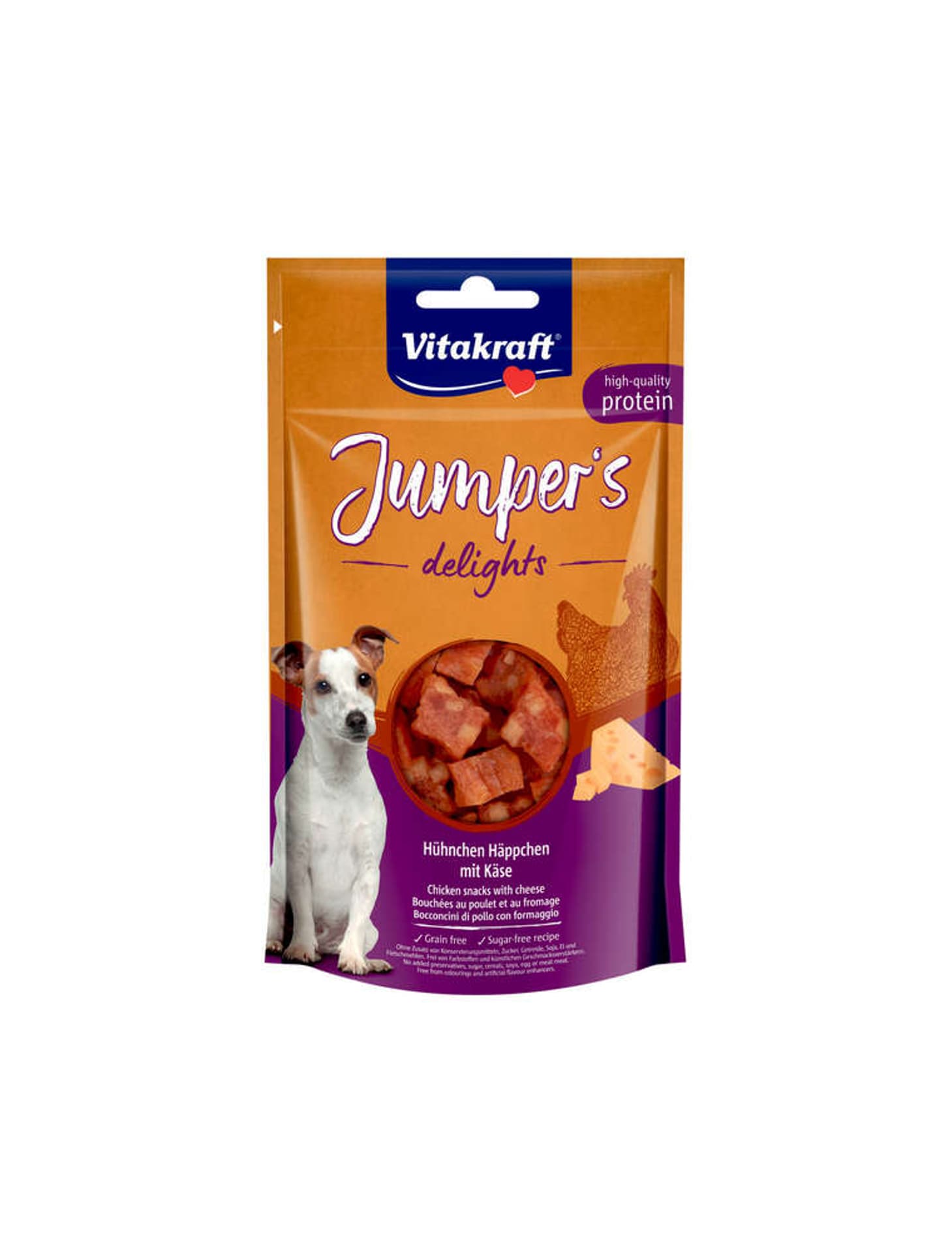 

VITAKRAFT JUMPERS DELIGHTS przysmak z kurczakiem i serem dla psa 80g