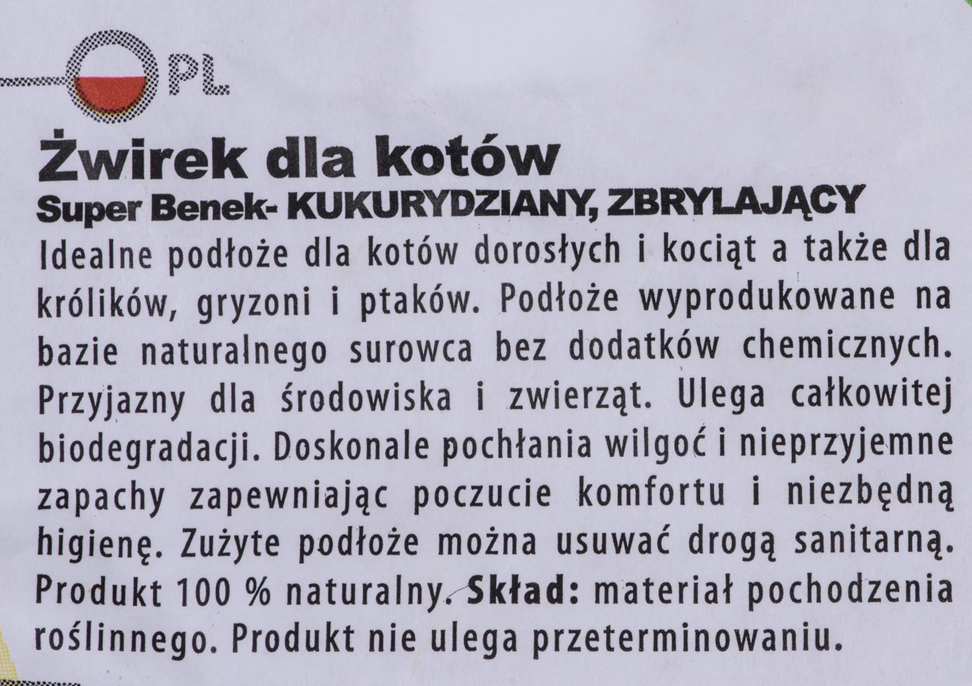 

CERTECH Super Benek Corn Cat - żwirek kukurydziany zbrylający 7l