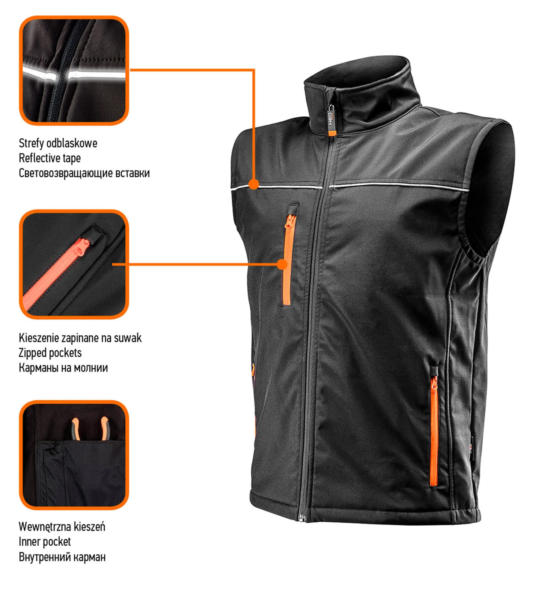 

Bezrękawnik roboczy softshell, rozmiar S