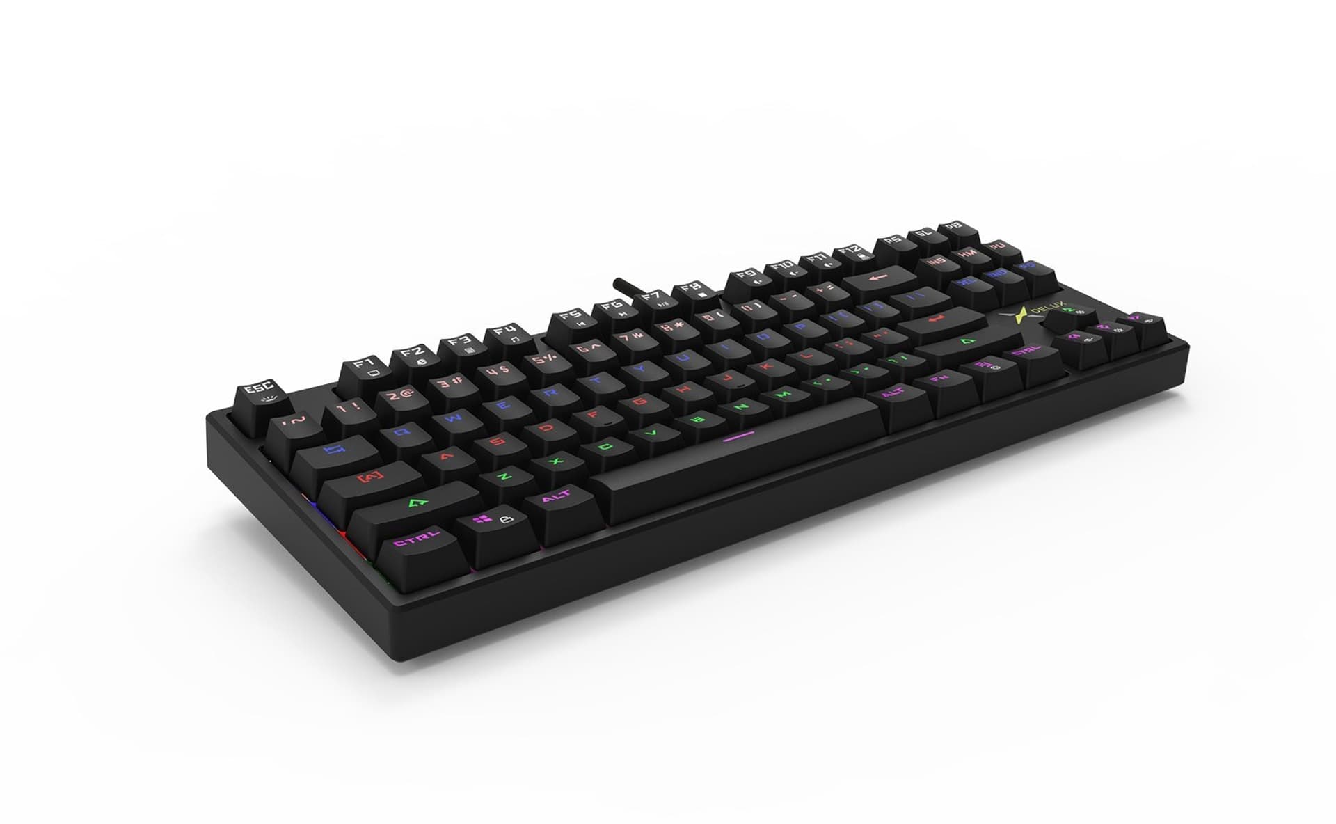 

DELUX KLAWIATURA GAMINGOWA KM13UM RED SWITCH CZARN